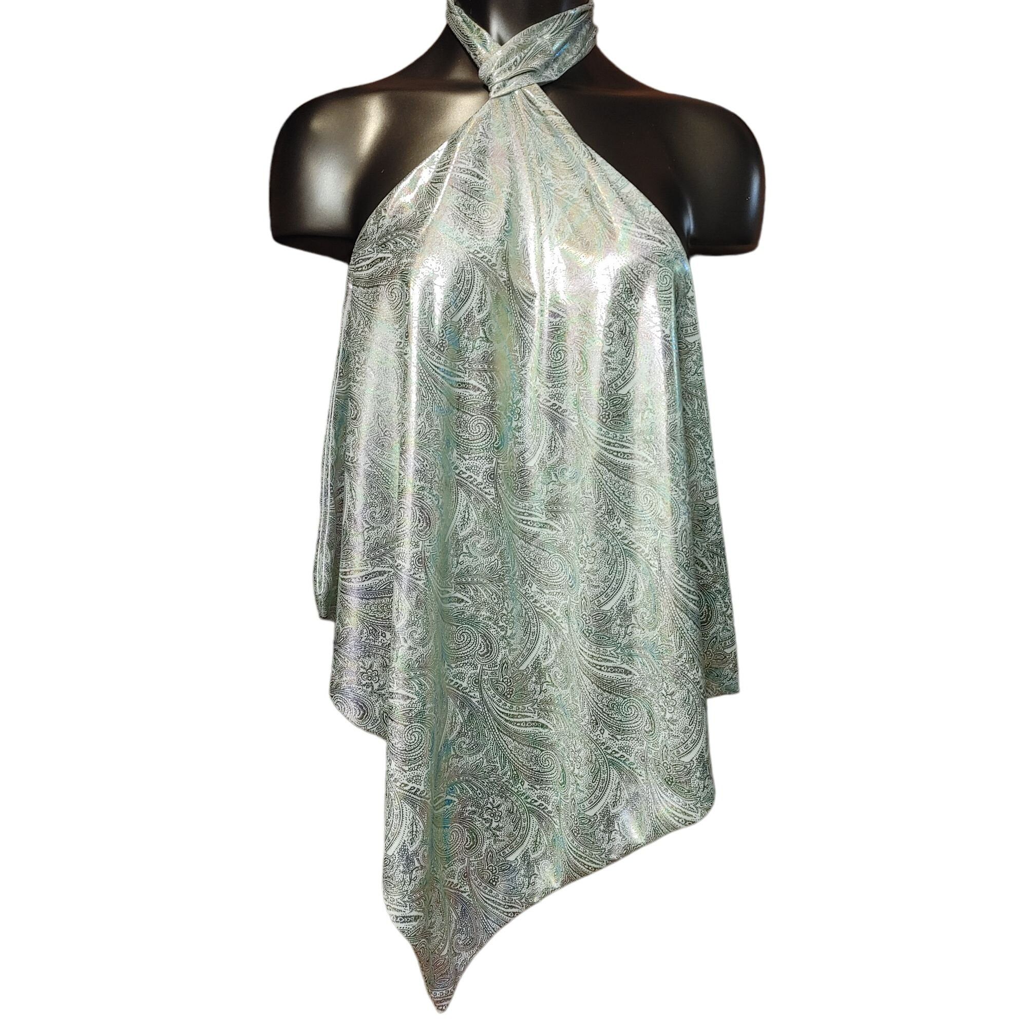 Other Scarves by Jojace Women's Gray Paisley Silky Wrap Multipurpo Size ONE SIZE - 1 Thumbnail
