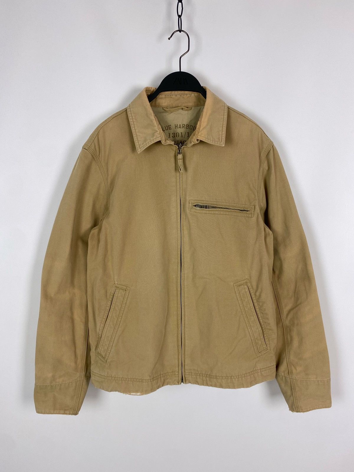 Vintage 2000’s Vintage Distressed Tan Canvas Boxy Work Jacket Size US S / EU 44-46 / 1 - 1 Thumbnail
