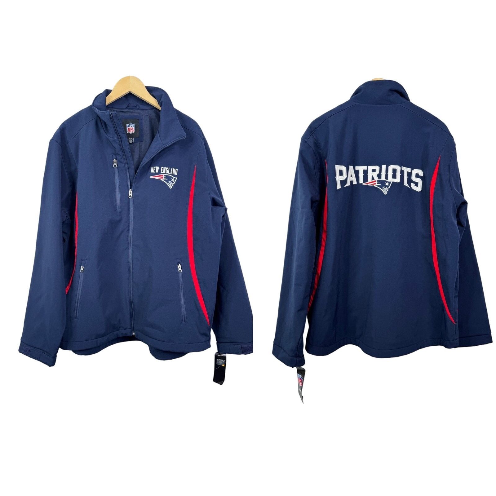 New England Patriots NFL Soft Shell Full Zip Jacket Size XL