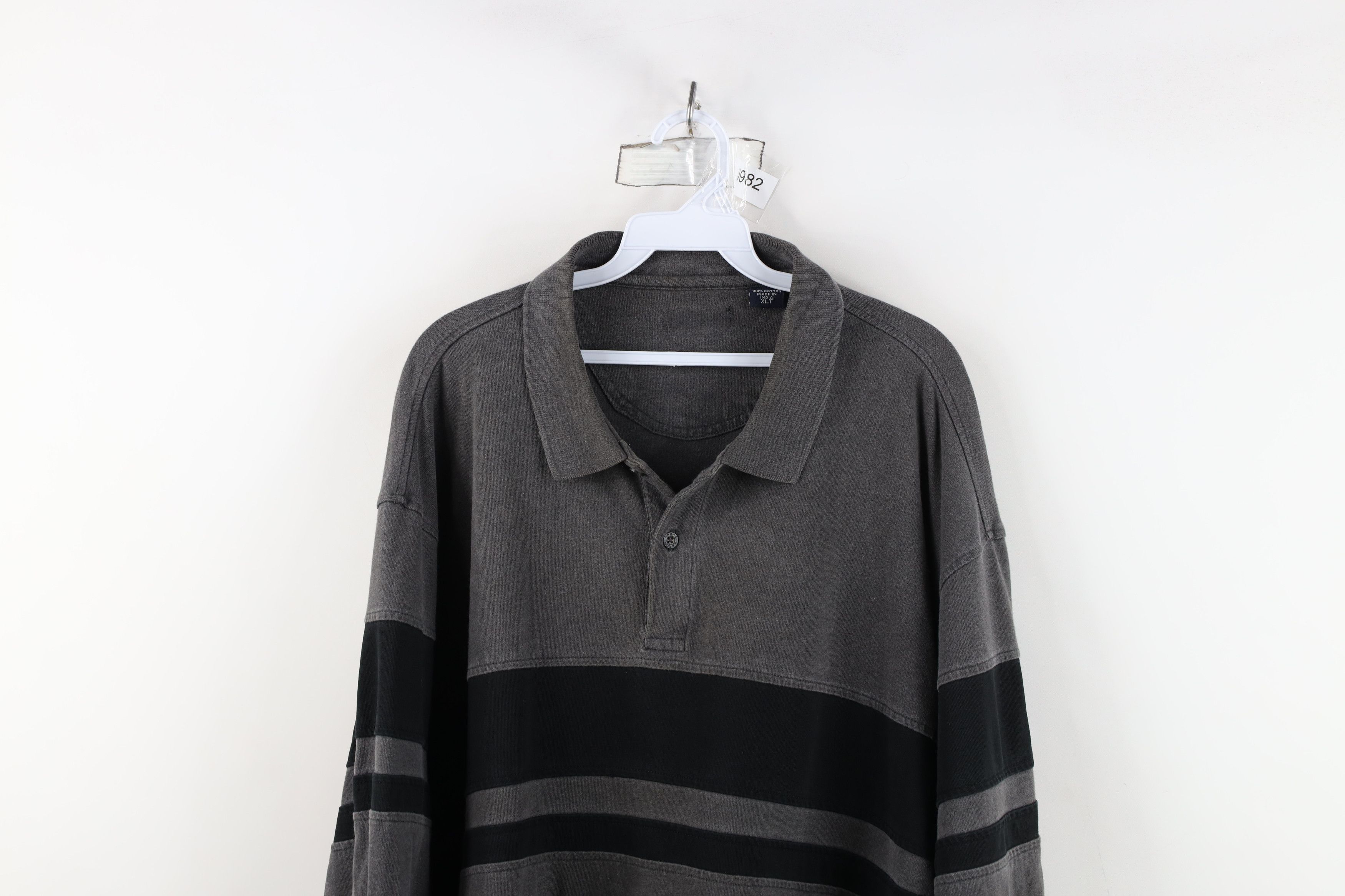 Vintage Vintage 90s Streetwear Block Heavy Long Sleeve Rugby Polo Size US XL / EU 56 / 4 - 2 Thumbnail