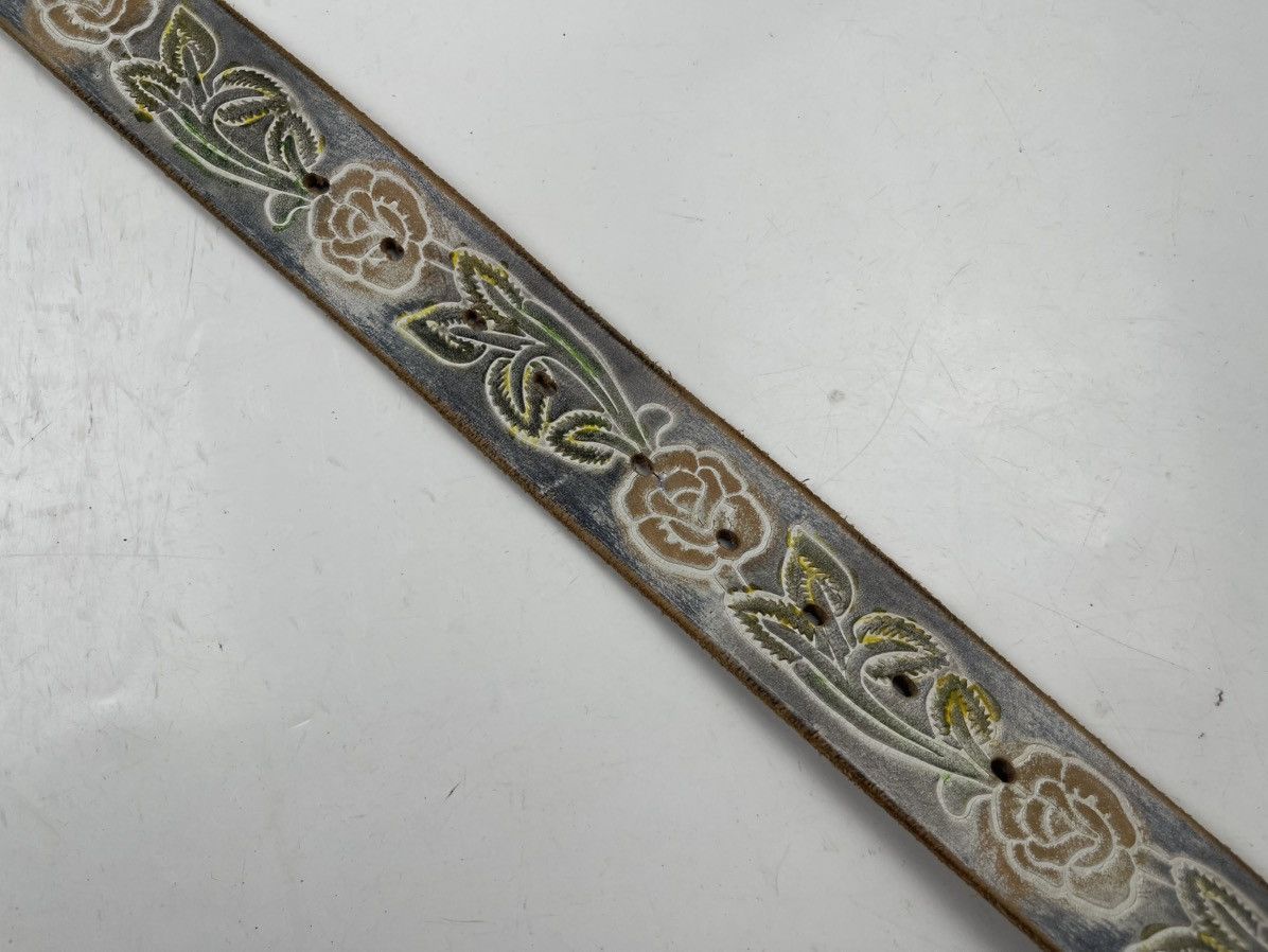 Japanese Brand rare design leather belt tc36 Size 36 - 3 Thumbnail