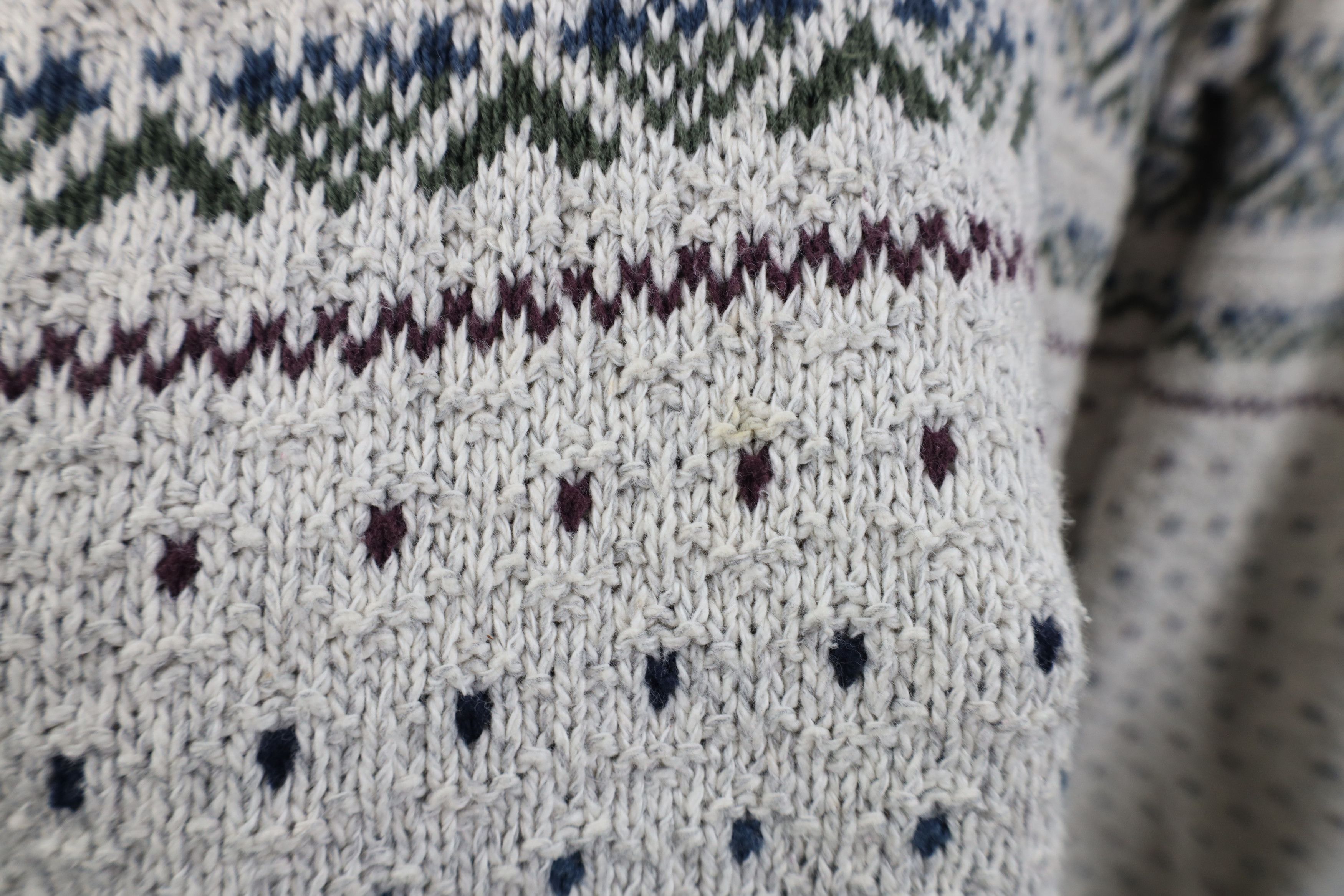 Vintage Vintage 90s Streetwear Fair Isle Knit Henley Sweater USA Size US XXL / EU 58 / 5 - 6 Thumbnail
