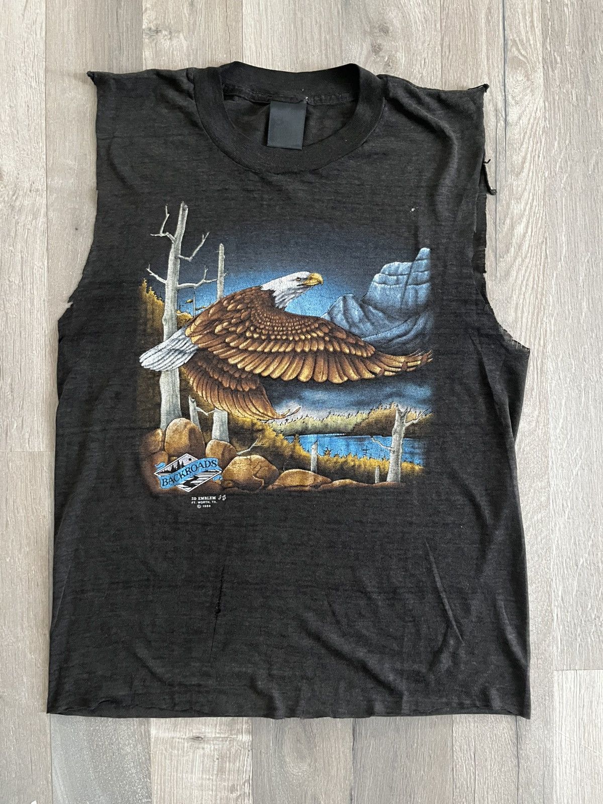 Harley Davidson 1988 3D Emblem Eagle Backroads Sleeveless Tee Size US S / EU 44-46 / 1 - 1 Thumbnail