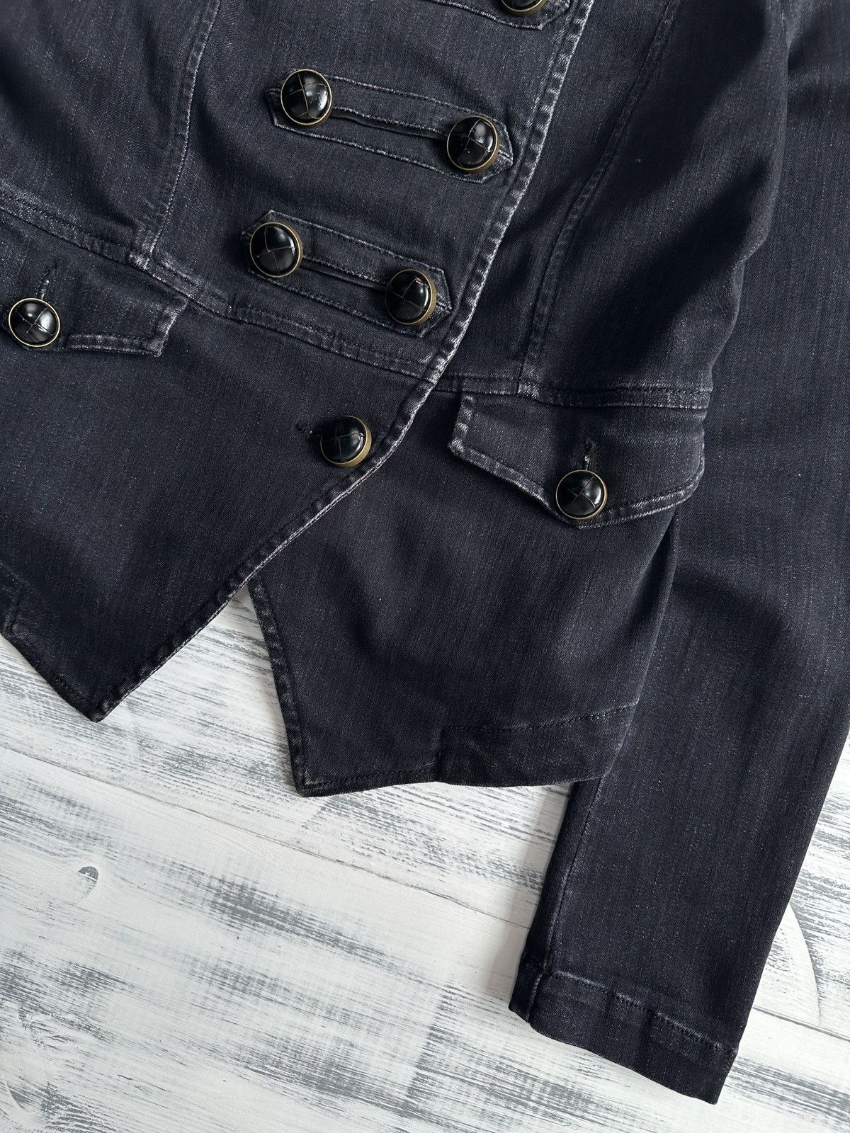 CLOSED CLOSED Black Denim Drummer Jacket Military Napoleon Blazer Size S / US 4 / IT 40 - 5 Thumbnail