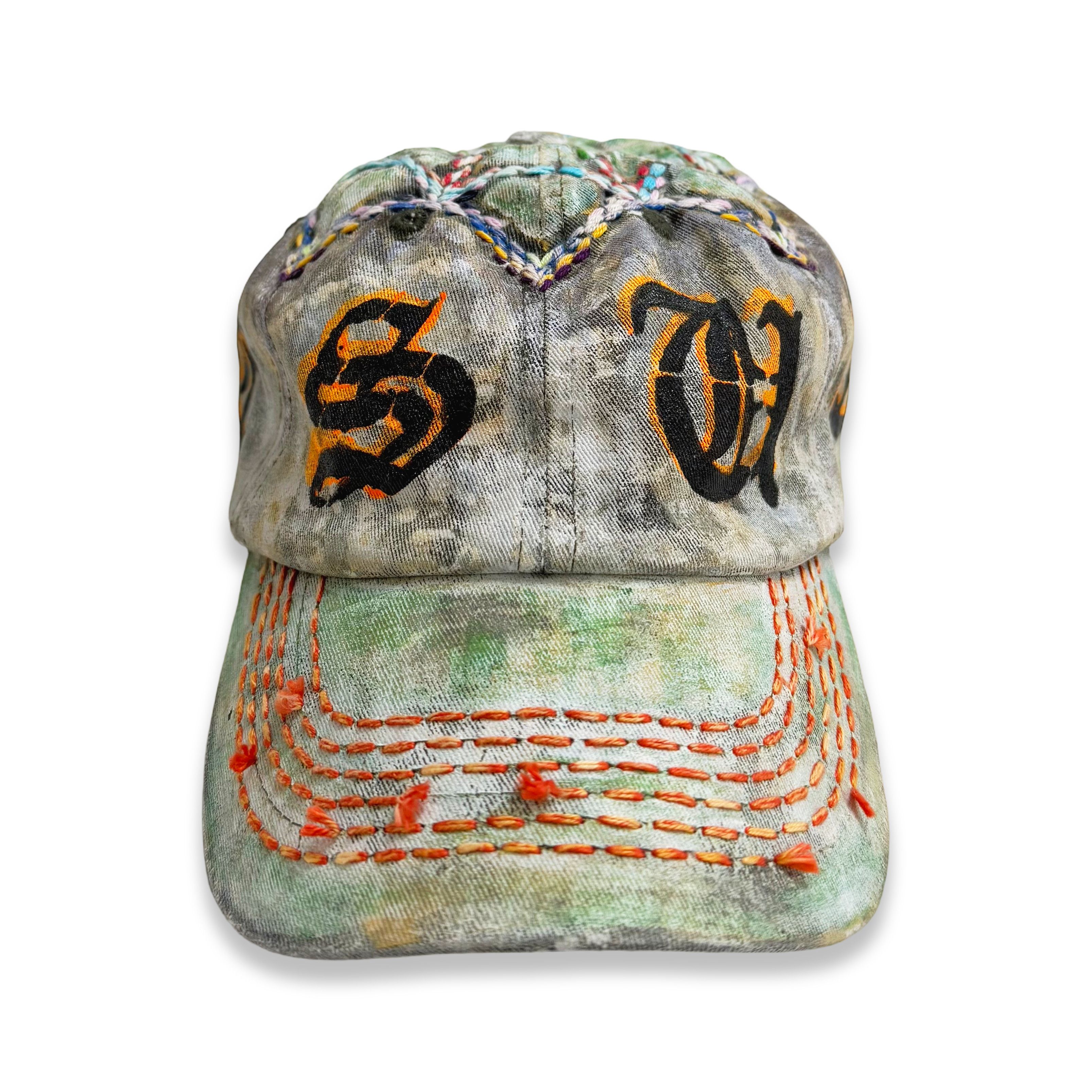 Other Suture Studios Hand Painted Sashiko Embroidered 6-Panel Hat Size ONE SIZE - 1 Thumbnail