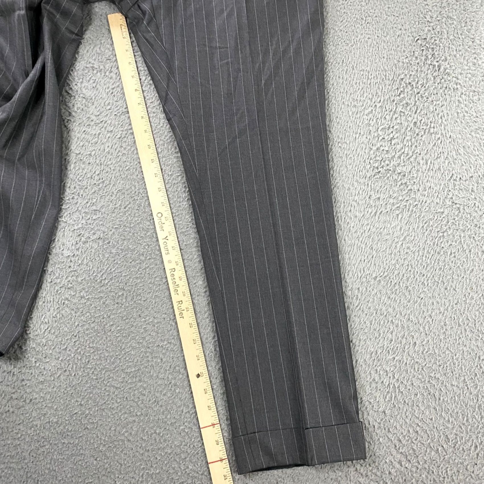 Suitsupply Suitsupply Pants Mens 48 Gray Lazio Suit 48L Brescia 36x31 Stripe Vitale Barberis Canonico Size 36R - 7 Thumbnail