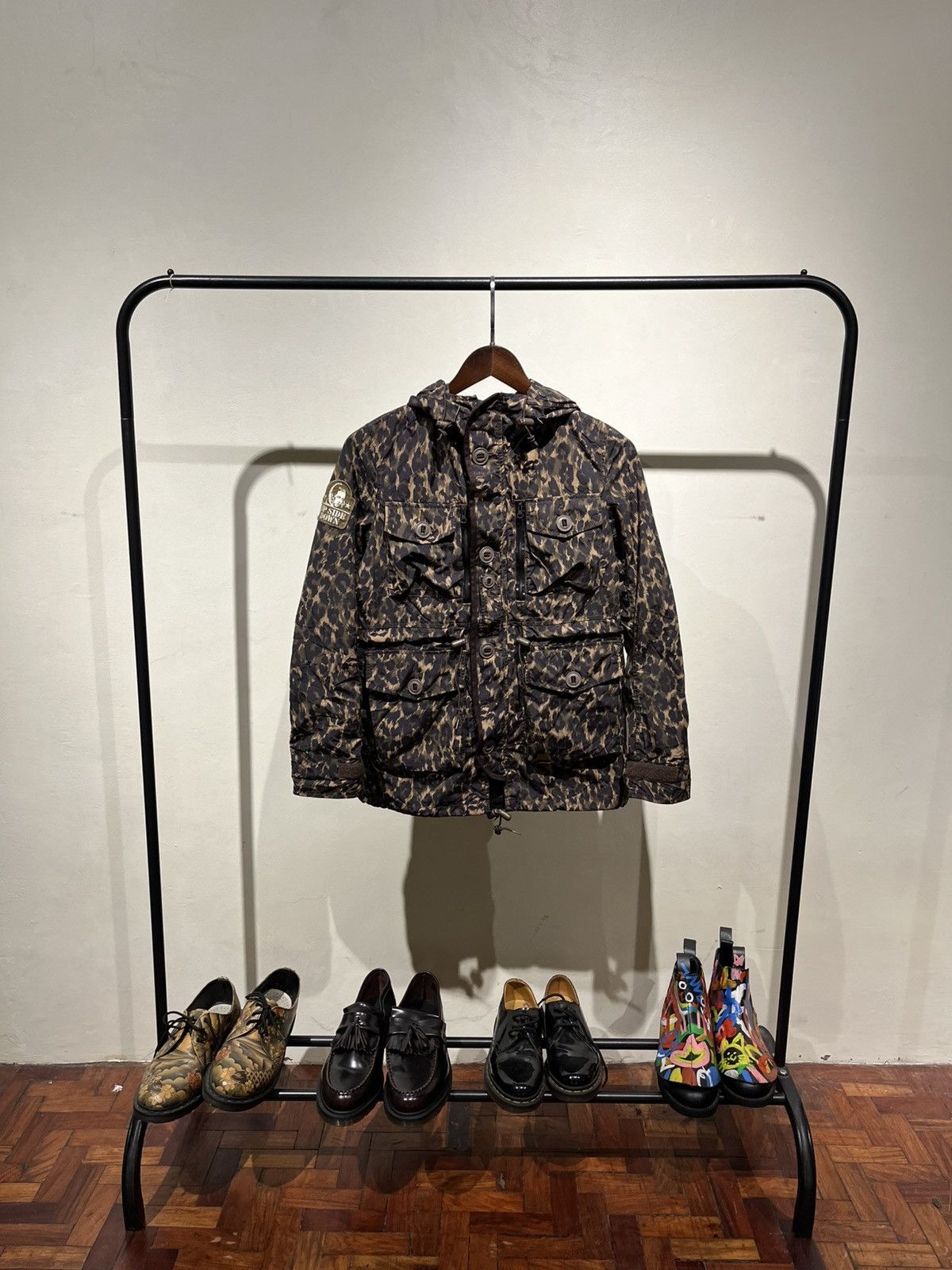 Hysteric Glamour Leopard Camo Utility Flight Jacket