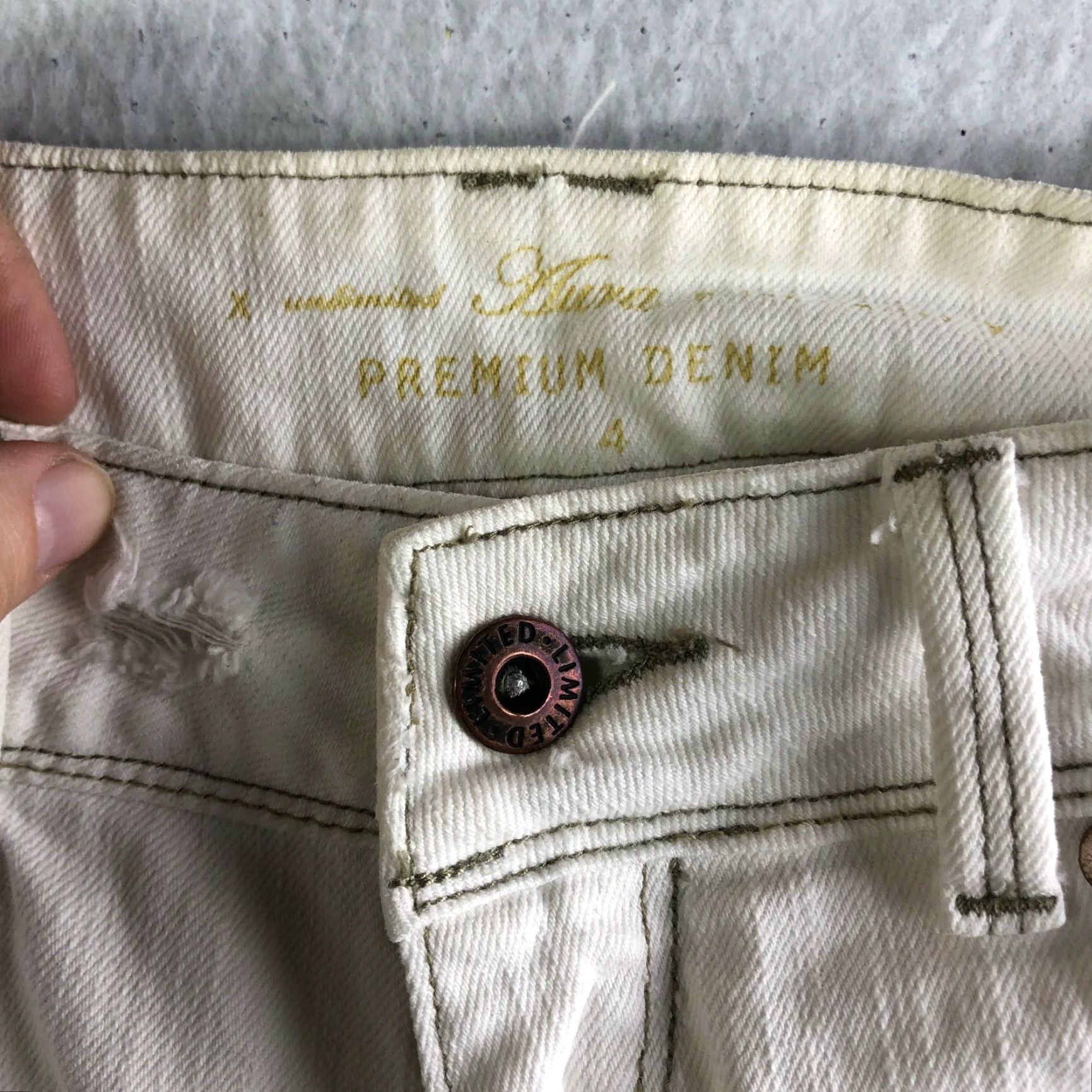 Vintage The Limited Bootcut Mid Rise Jeans Womens Size 4 White Denim Size 27" / US 4 / IT 40 - 7 Thumbnail