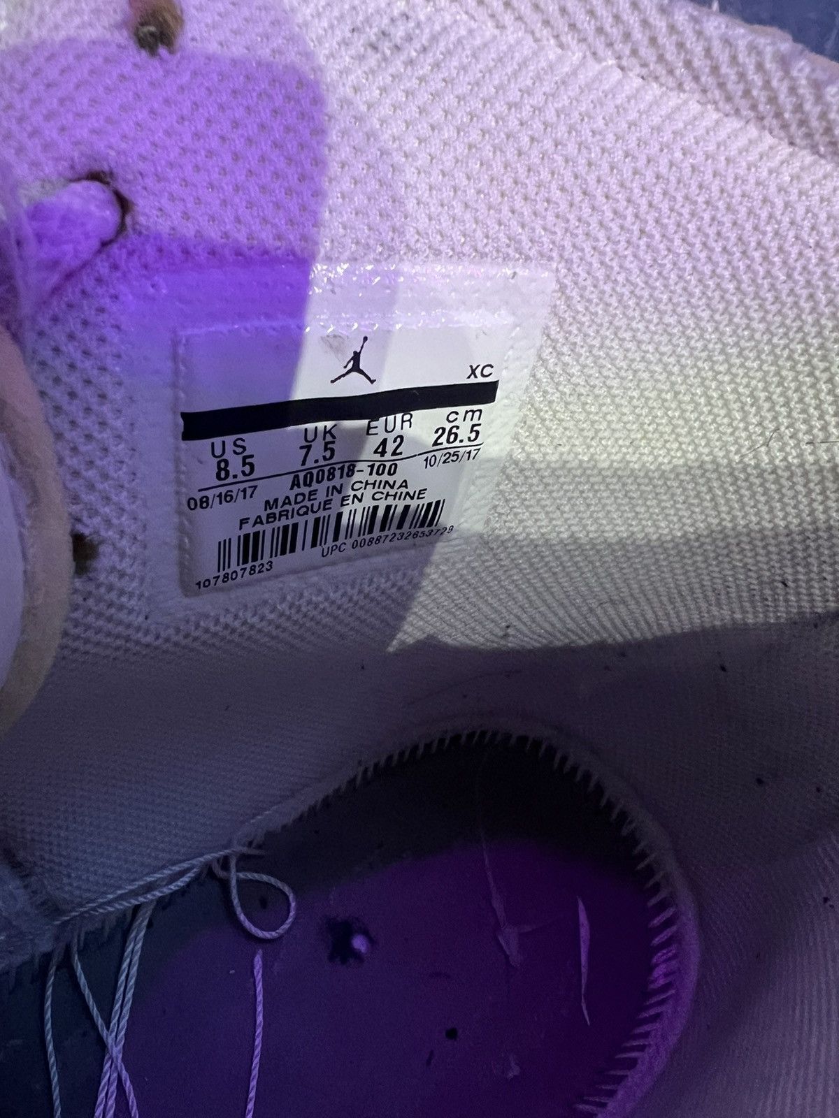 Jordan Brand × Nike 0ff-White Jordan 1 euro Size US 8.5 / EU 41-42 - 14 Thumbnail
