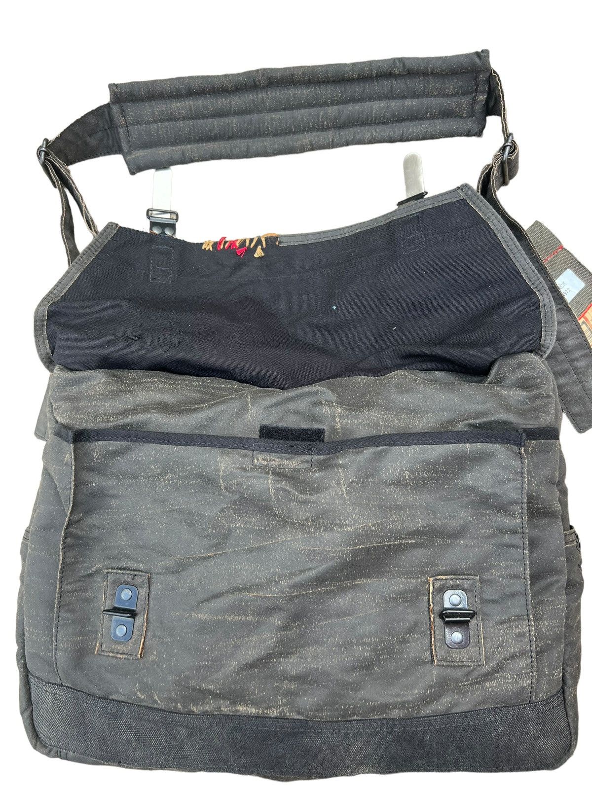 Vintage RARE! Vintage Tough Jeans Military Distress Wax Large Bag Size ONE SIZE - 2 Thumbnail