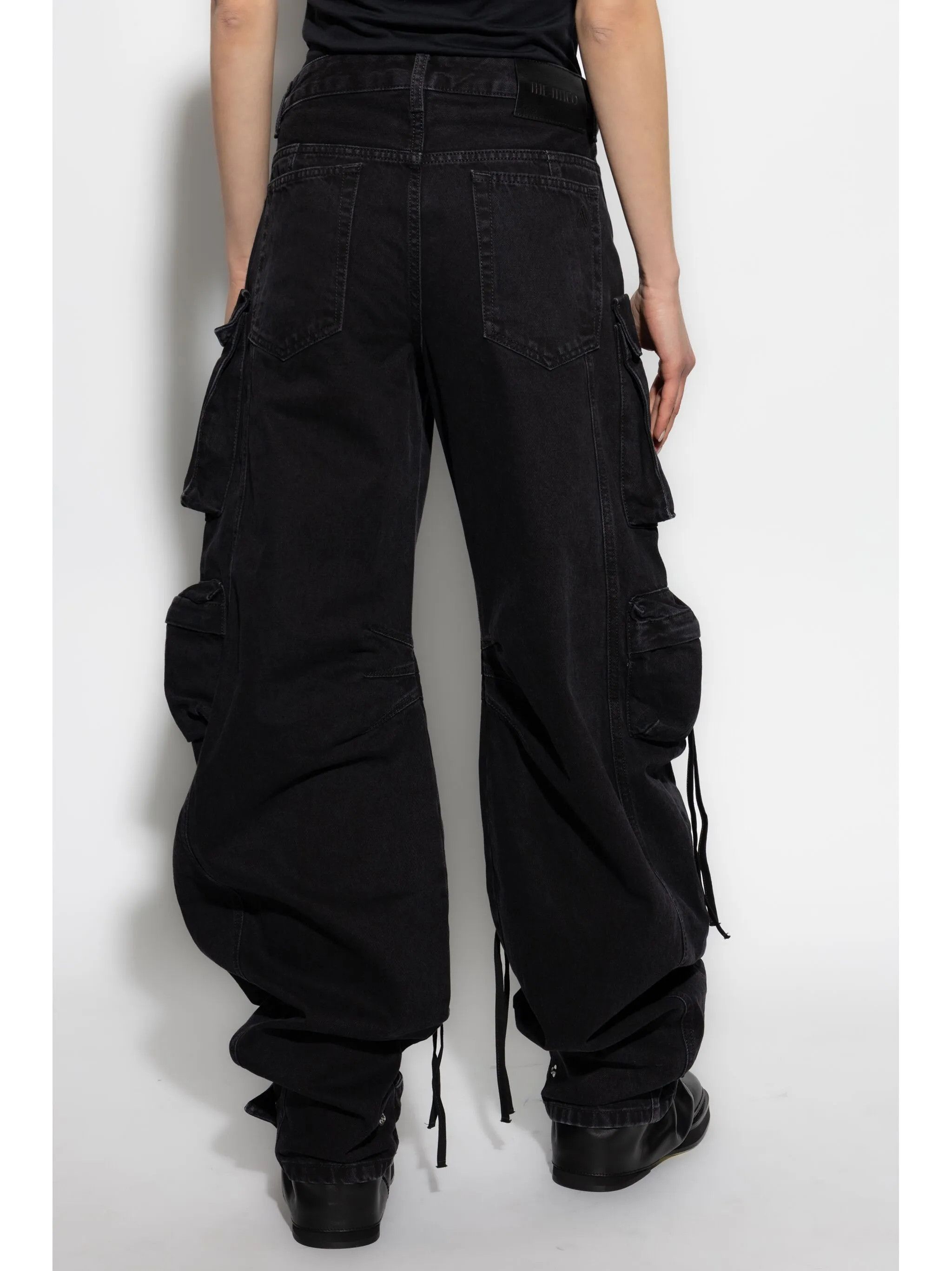 The Attico o1s22i1n0325 Fern Cargo Jeans in Black Size 25" / US 0 / IT 36 - 4 Thumbnail