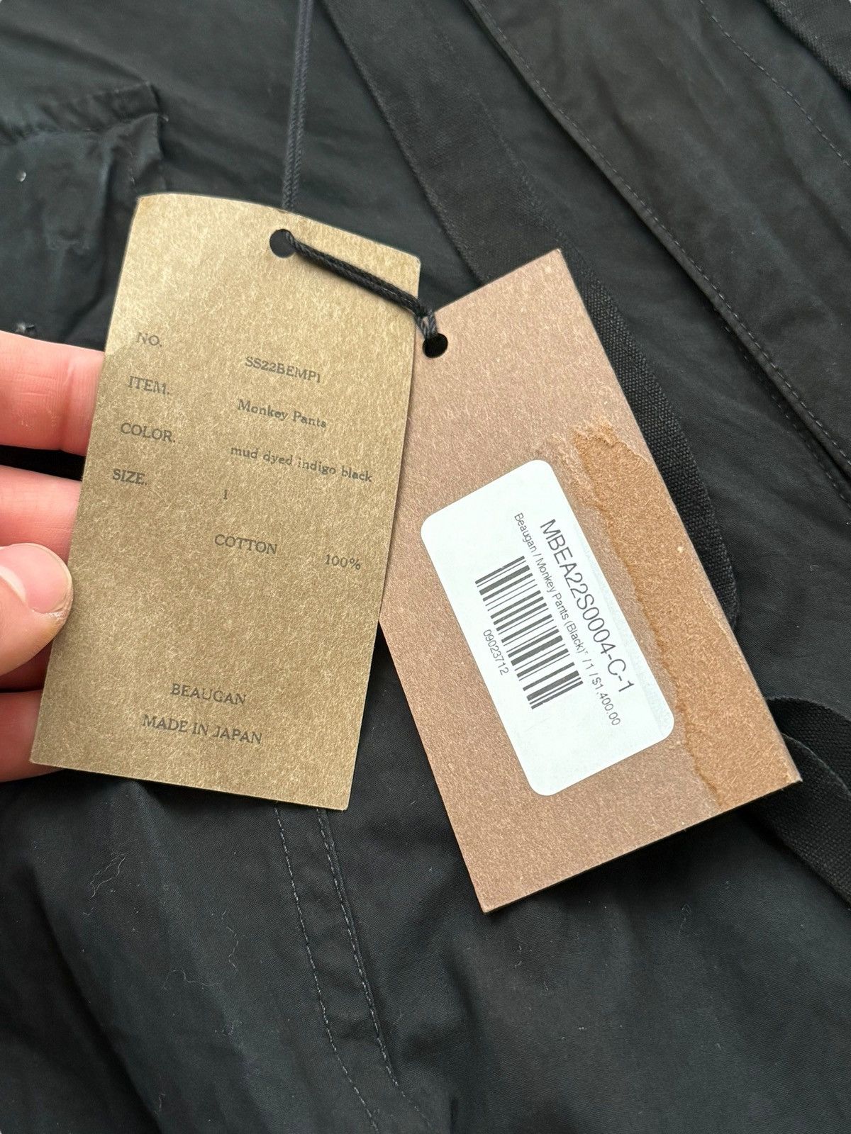 Beaugan $1,400 Monkey Pant Mud Dye Cargo Black Size US 30 / EU 46 - 5 Thumbnail