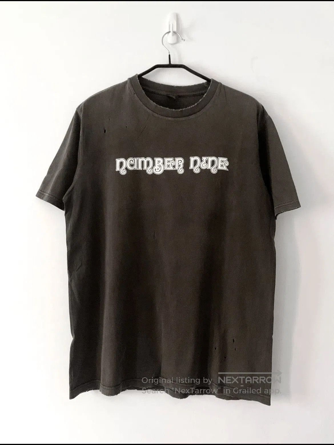 Number (N)ine Sz 4 Number Nine Logo Print Distressed Tee. Size US XL / EU 56 / 4 - 1 Thumbnail