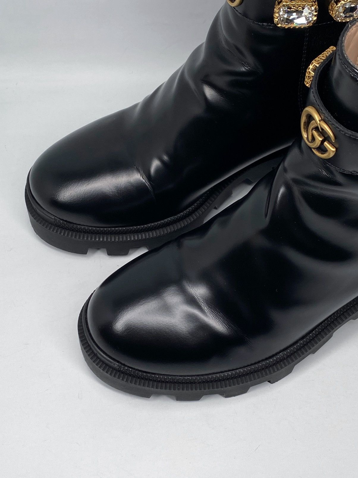 Gucci Gucci Trip Embellished Block Heel Chelsea Boots size 37.5 Size US 7.5 / IT 37.5 - 9 Thumbnail