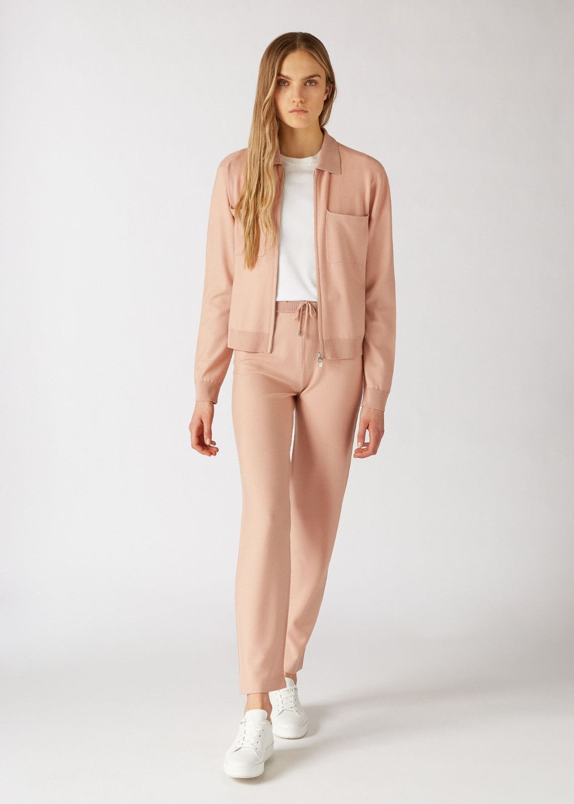 Loro Piana o1srvl11e0125 Valsesia Bomber Jacket in Pink Size XS / US 0-2 / IT 36-38 - 3 Thumbnail