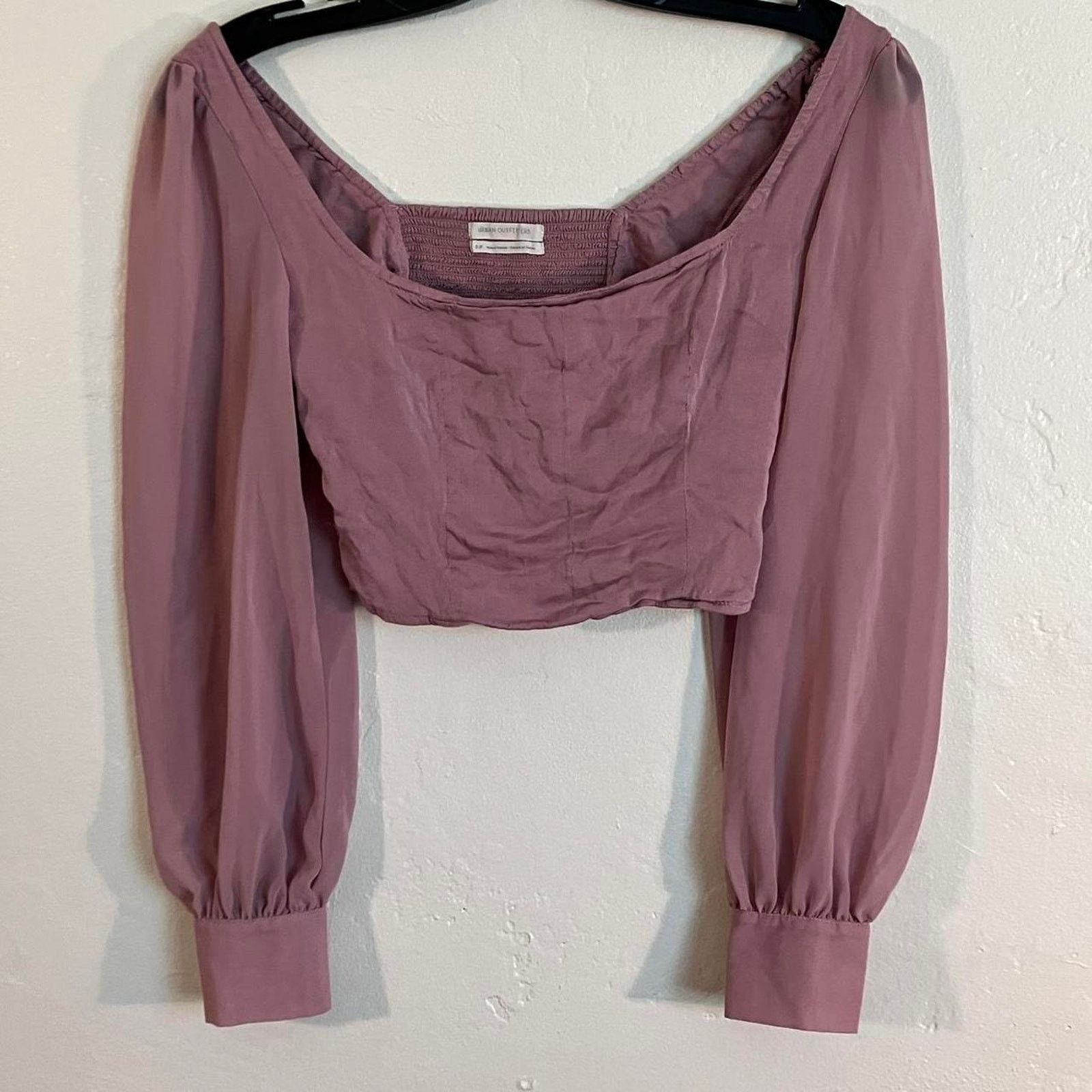 Urban Outfitters Urban Outfitters Light pink off shoulder top puffy sleeves Size S / US 4 / IT 40 - 1 Thumbnail
