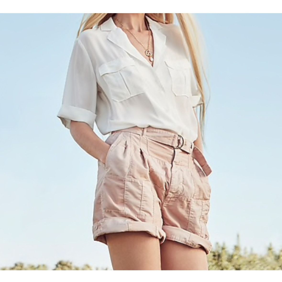 J.Crew J Crew Womens Limited Edition Belted Patchwork Short 8 Pink Size 30" / US 8 / IT 44 - 1 Thumbnail