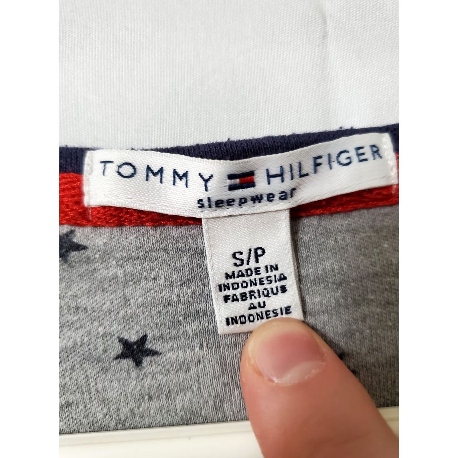 Tommy Hilfiger Tommy Hilfiger Sleepwear Women's Sleep Shirt Henley Long Sleeve Gray Star AOP Logo Nightgown S Size ONE SIZE - 3 Thumbnail