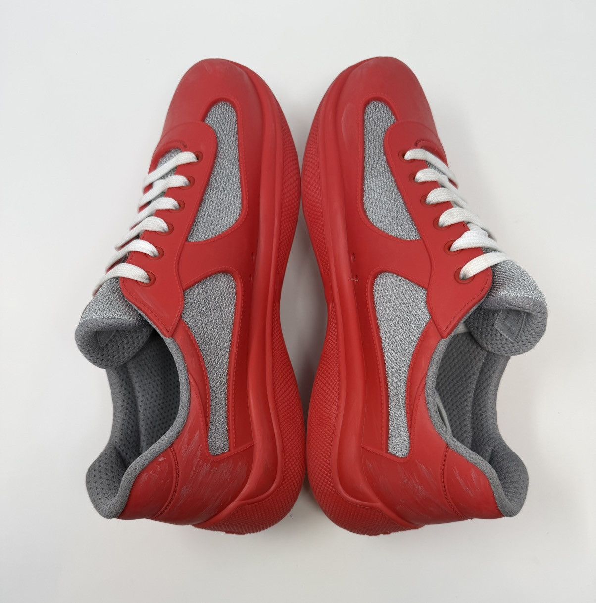 Prada Prada Americas Cup Rubber Sneaker Red Size US 10 / EU 43 - 4 Thumbnail