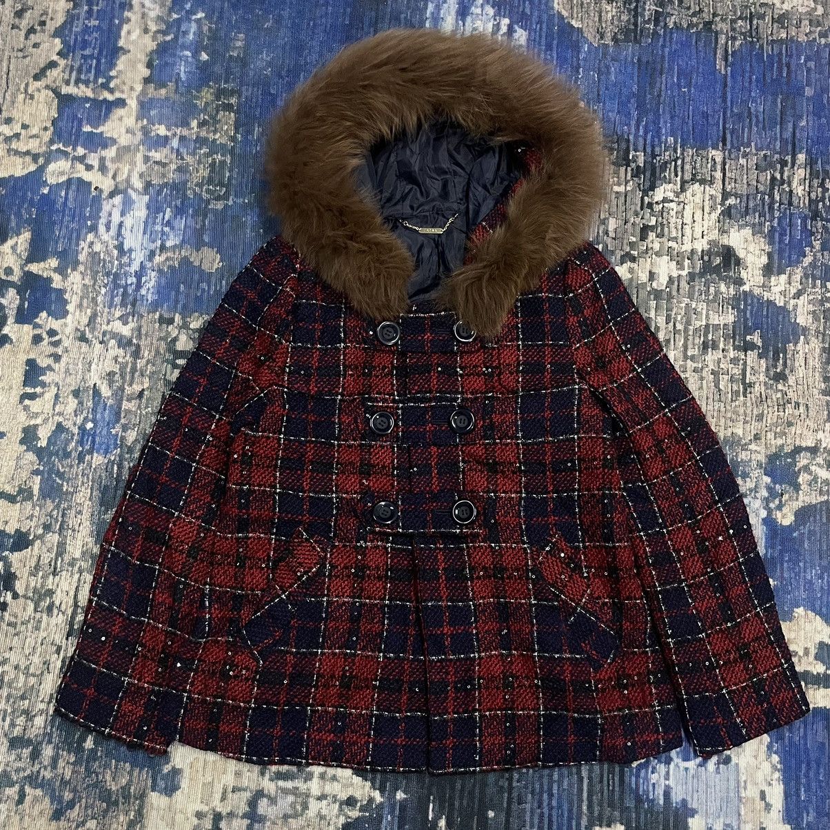 Vintage Y2k Joias Gothic Punk Fur Lgb Style Button Jacket