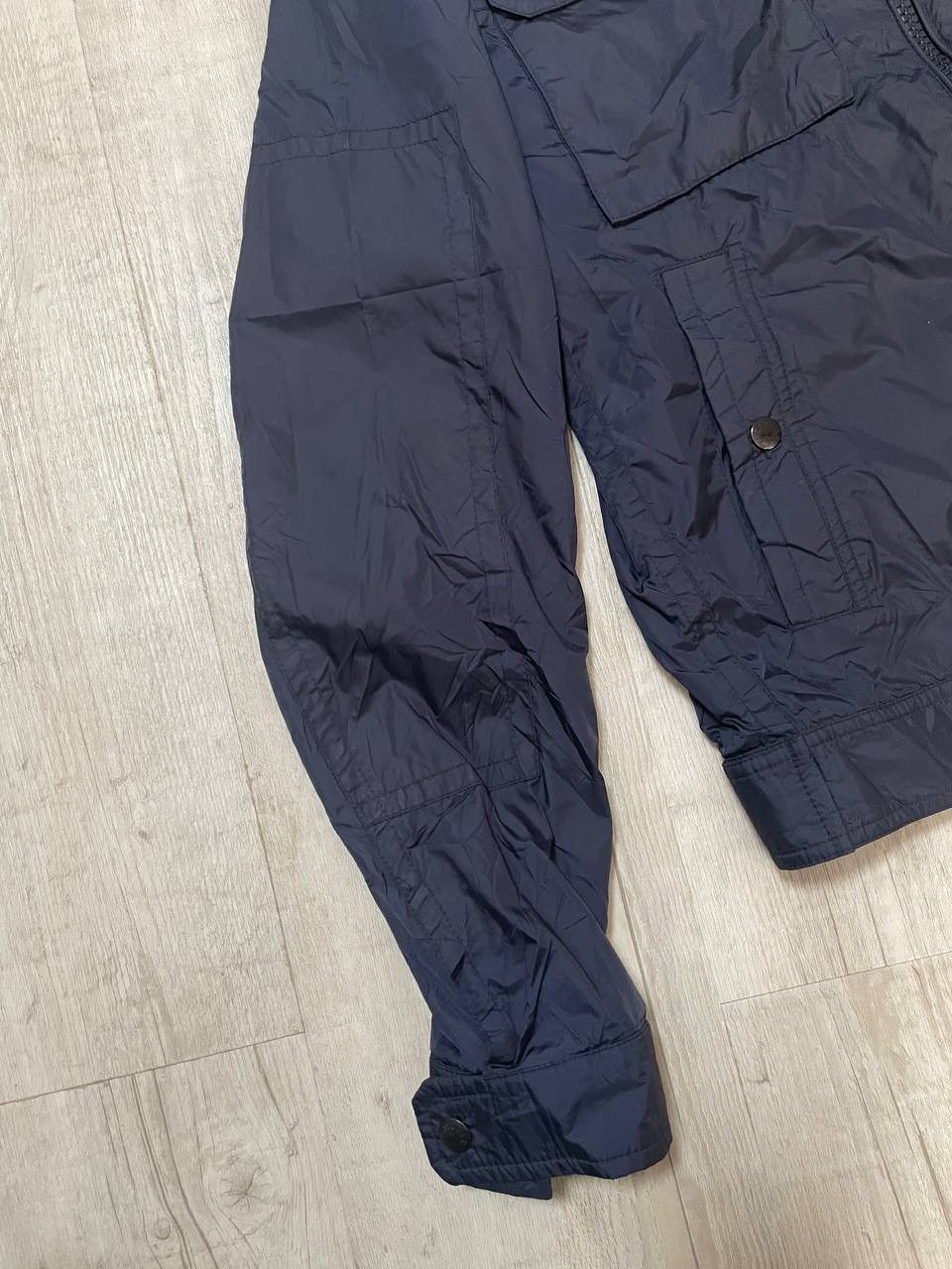 Moncler light jacket navy blue logo in hend 2 size S-M