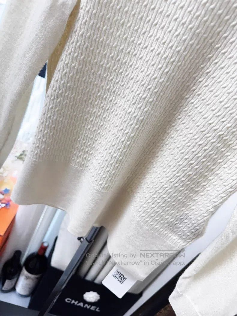Loro Piana Loro Piana Beige White Baby Cashmere Crochet Turtleneck Un Size XS / US 0-2 / IT 36-38 - 4 Thumbnail
