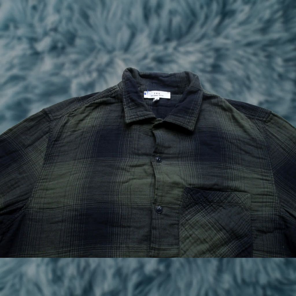 Save Khaki United Save Khaki United Shirt Mens L Green Plaid Long Sleeve Button Up Casual USA Size US L / EU 52-54 / 3 - 1 Thumbnail