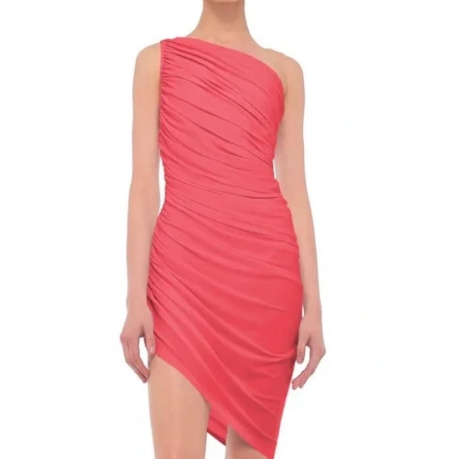 Norma Kamali Norma Kamali $215 Diana Ruched Dress Papaya XS 34 (sz 2) Size XS / US 0-2 / IT 36-38 - 4 Thumbnail