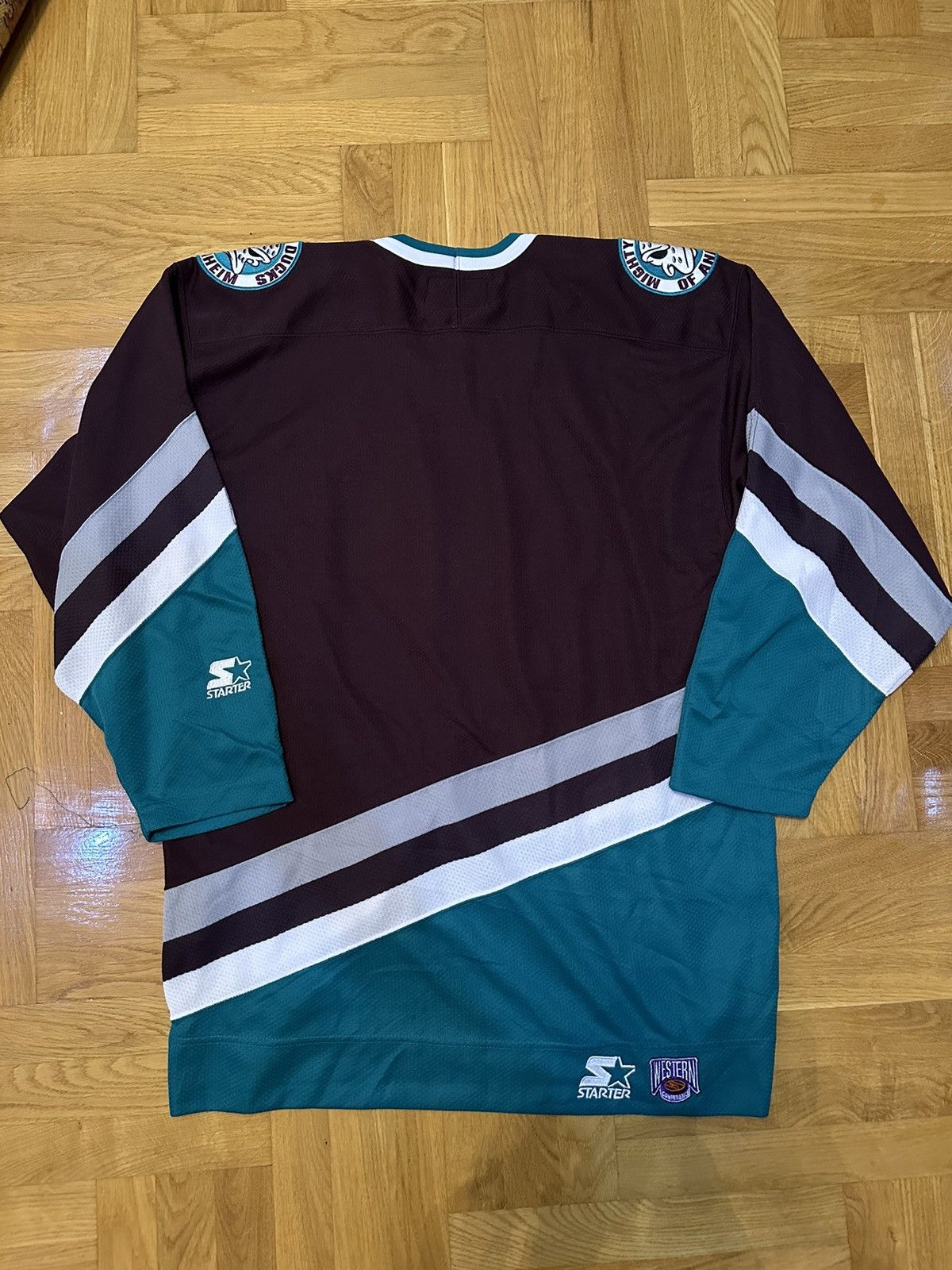 NHL × Starter Vintage Starter Anaheim Mighty Ducks Jersey hockey Size US M / EU 48-50 / 2 - 7 Thumbnail