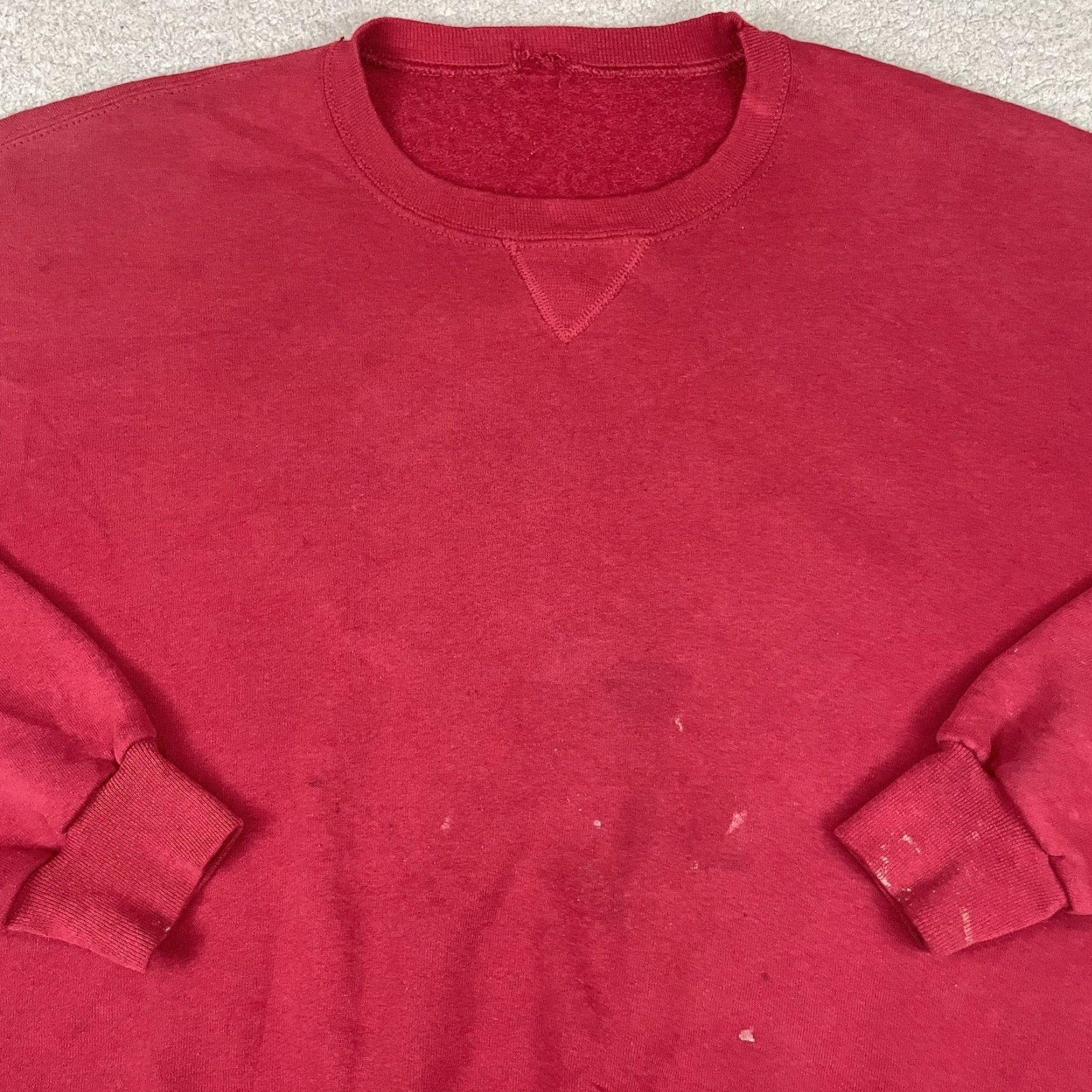 Russell Athletic VINTAGE Russell Athletic Sweatshirt Adult L Red Crewneck Fleece VTG Pullover Logo Mens Size US L / EU 52-54 / 3 - 2 Thumbnail