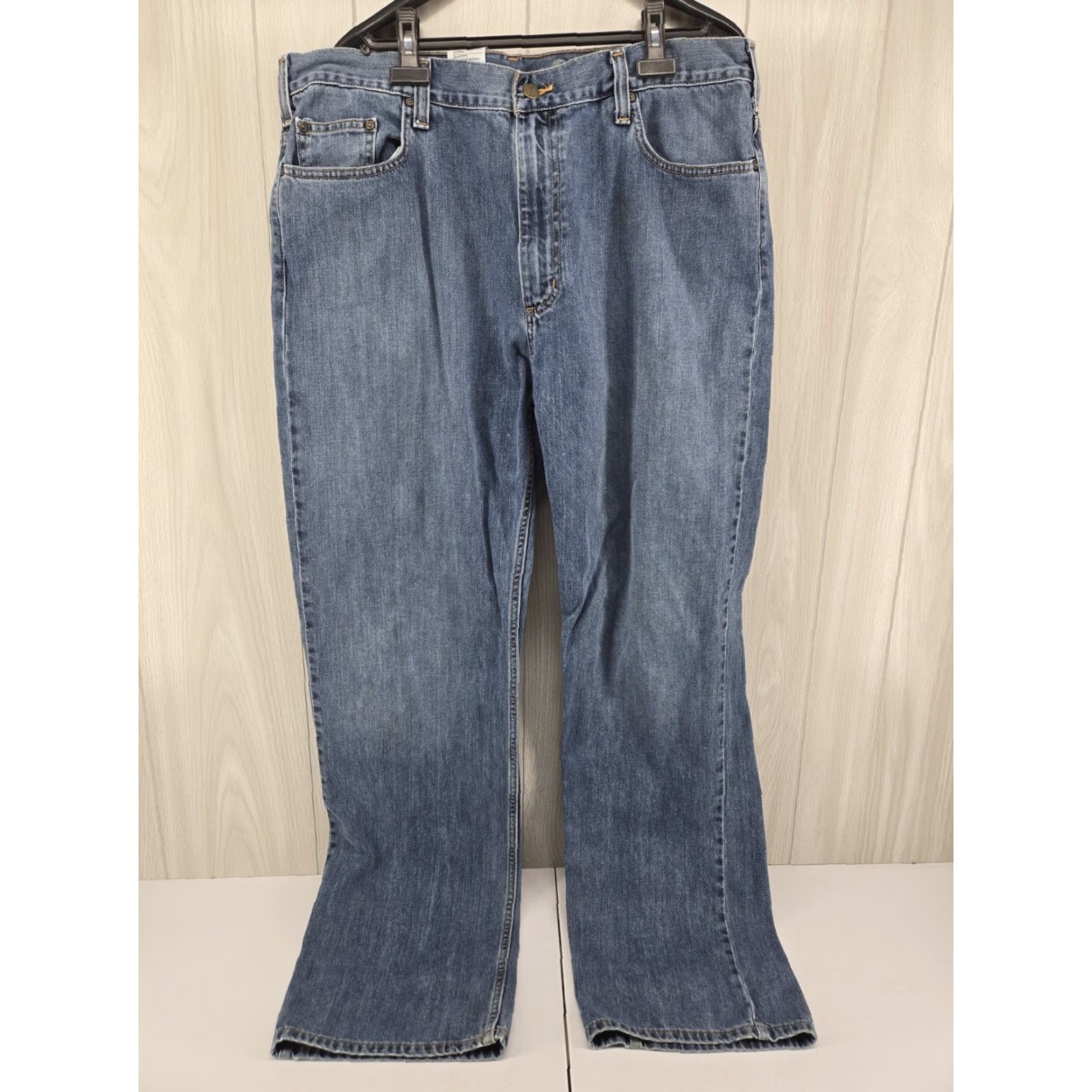 Carhartt Carhartt Jeans Mens Blue Denim 38x36 Straight Regular Fit Work Casual B325 LGB Size US 38 / EU 54 - 2 Thumbnail