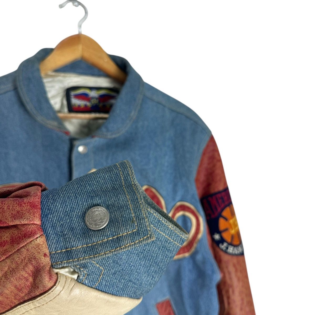 Jeff Hamilton 🌟90s J.H DESIGN CHICAGO BULLS NBA VARSITY LEATHER JACKET Size US M / EU 48-50 / 2 - 7 Thumbnail