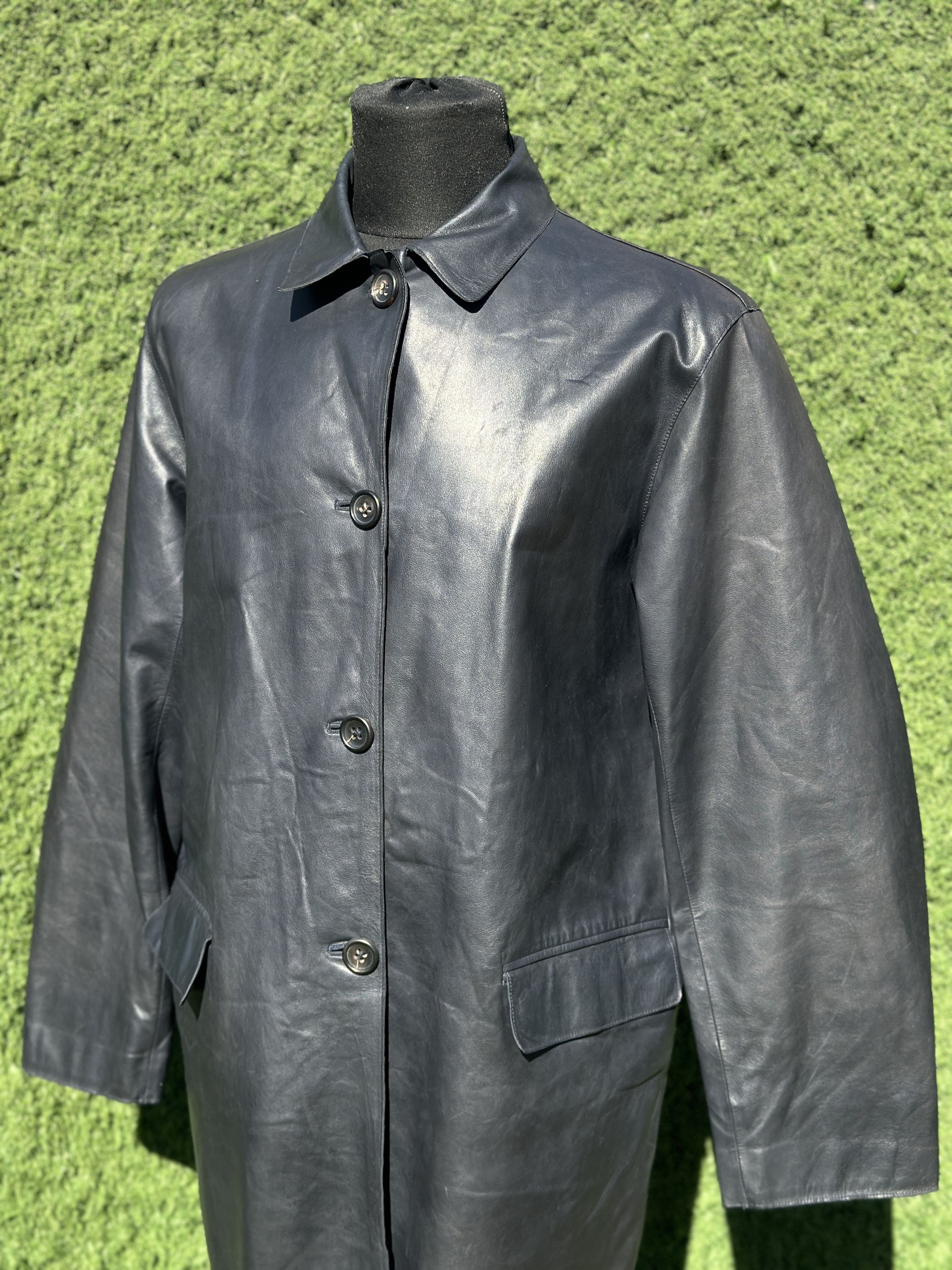 Jil Sander 1994 Lambskin Leather Coat Size 40 EU SS94