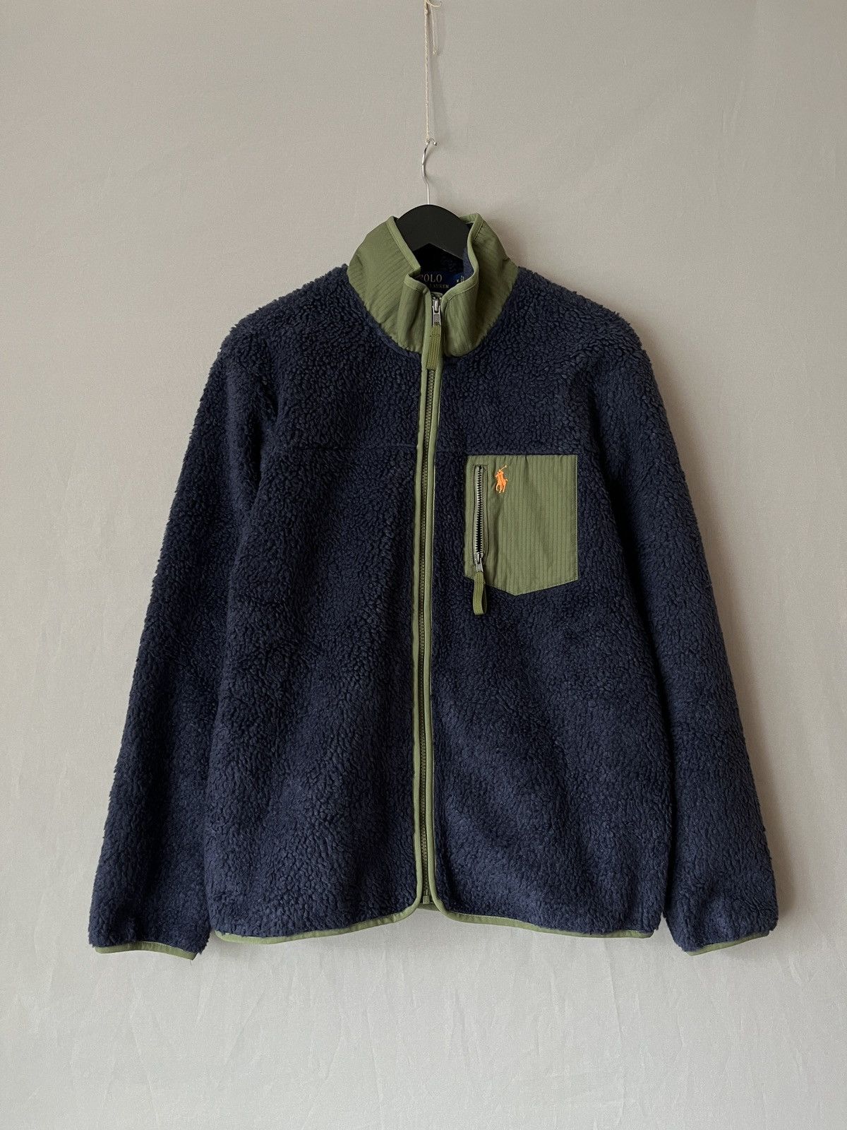 Polo Ralph Lauren PRL Sherpa Fleece Hybrid Pocket Logo Jacket Size US M / EU 48-50 / 2 - 8 Thumbnail