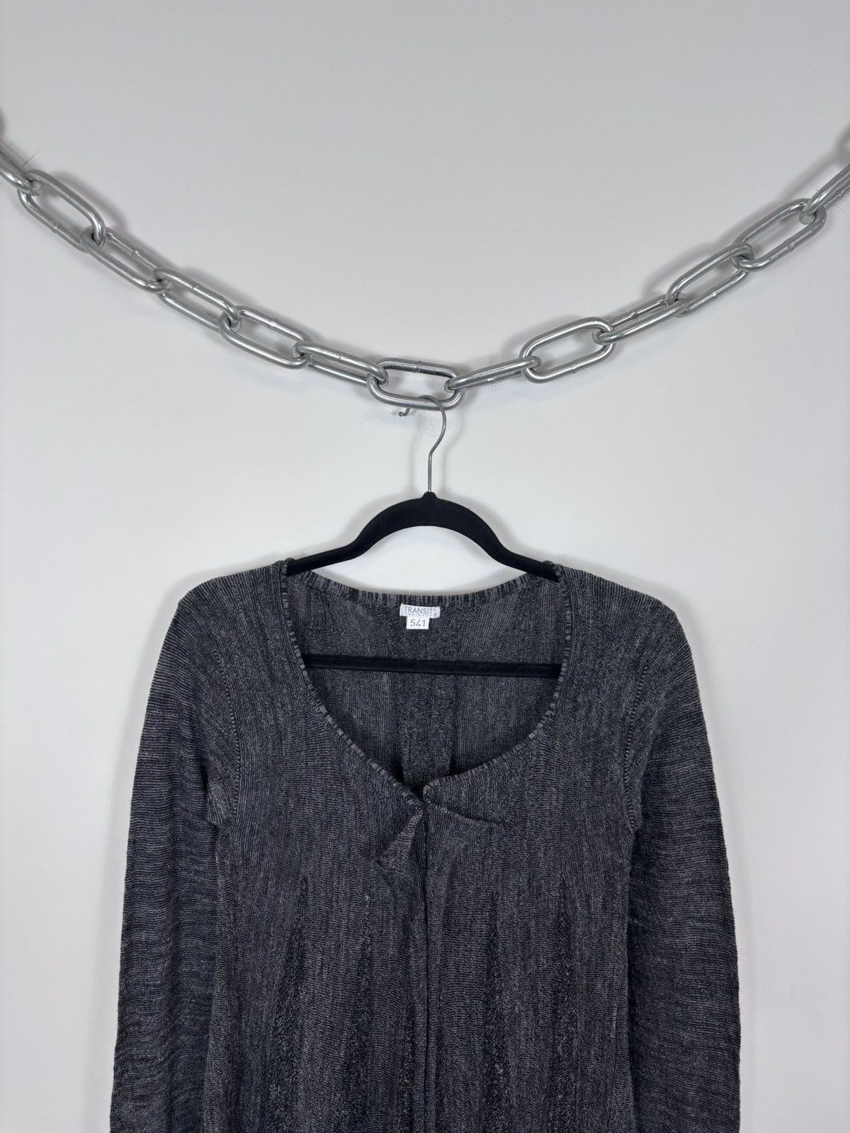 Transit Transit Par Such Women’s Avant Garde Gray Wool Ruffle Dress Size M / US 6-8 / IT 42-44 - 4 Thumbnail