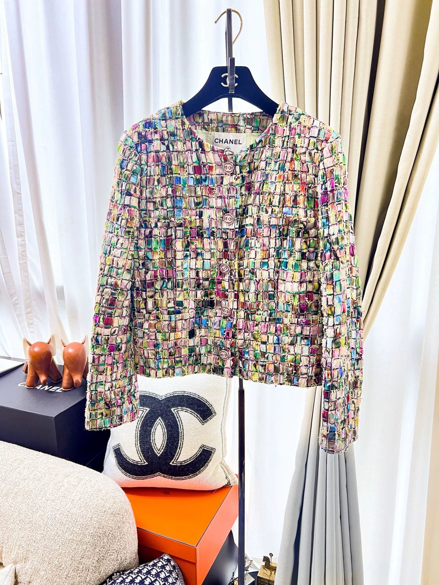 Chanel 21P Tweed Jacket Multi Color