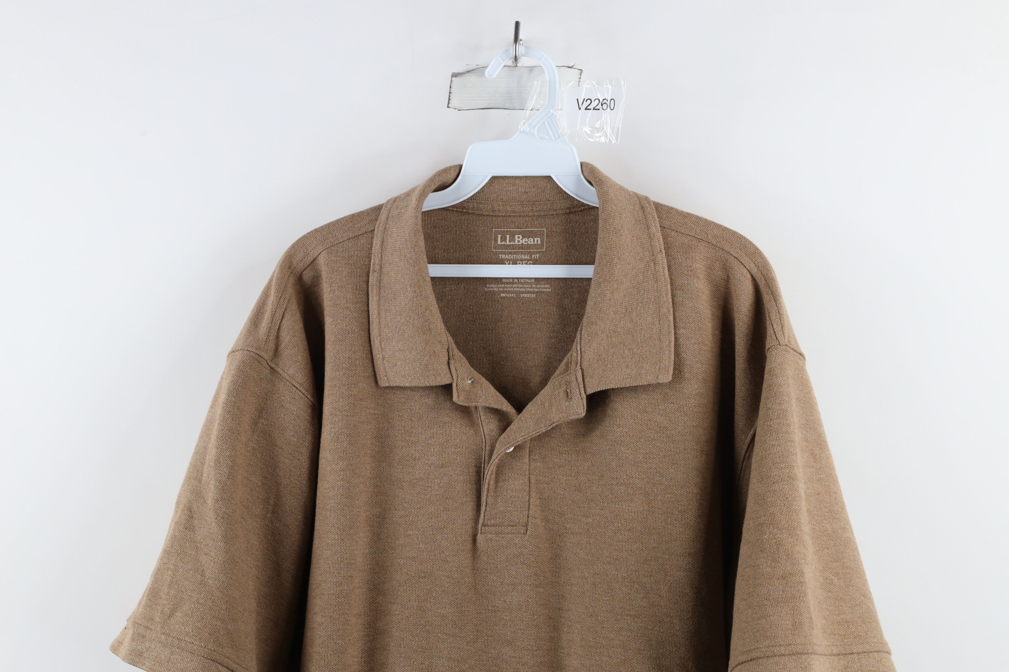 L.L. Bean × Vintage Vintage LL Bean Blank Pique Cotton Collared Polo Shirt Brown Size US XL / EU 56 / 4 - 2 Thumbnail