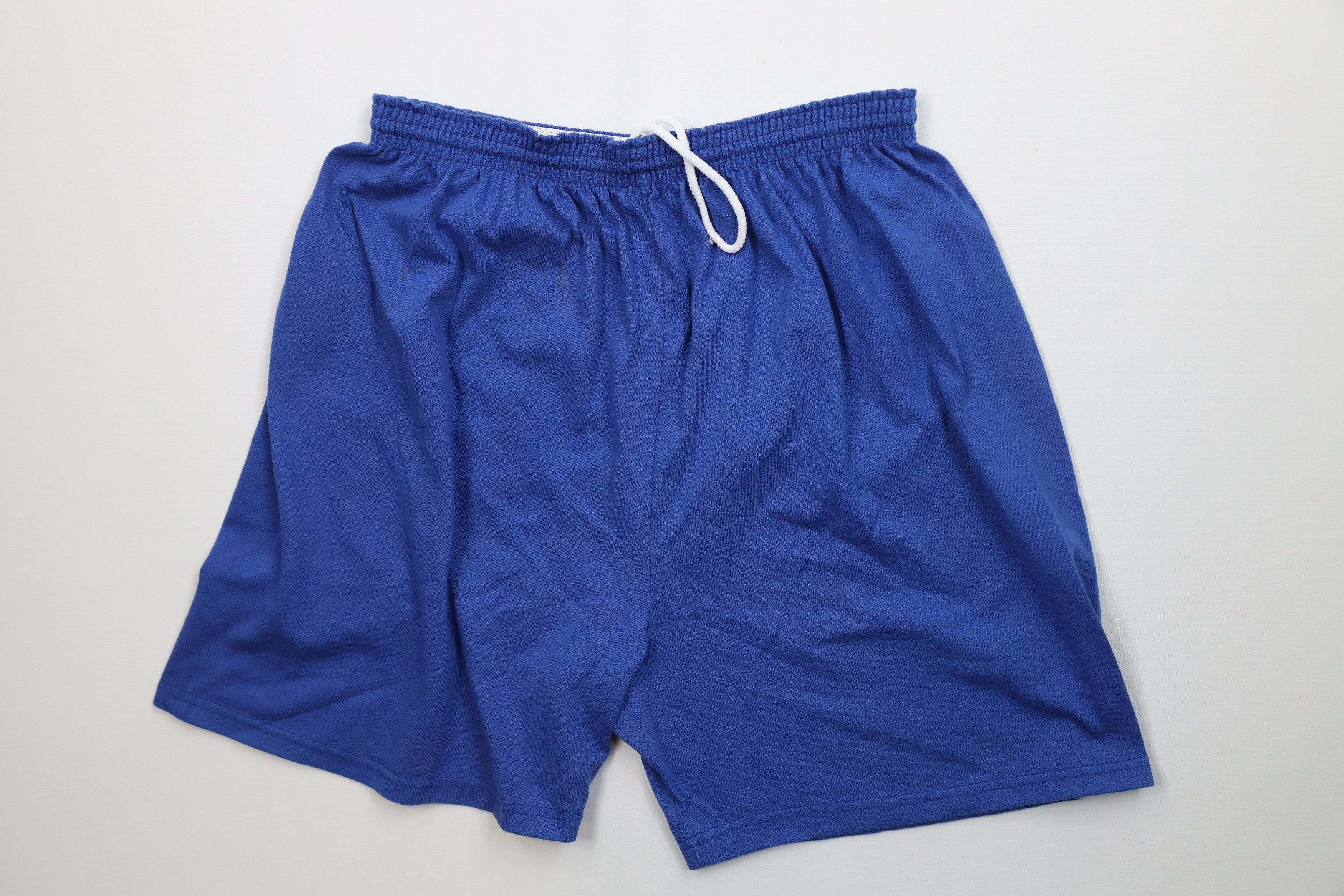Vintage Vintage 90s Streetwear Above Knee Shorts Royal Blue USA Size US 34 / EU 50 - 1 Thumbnail