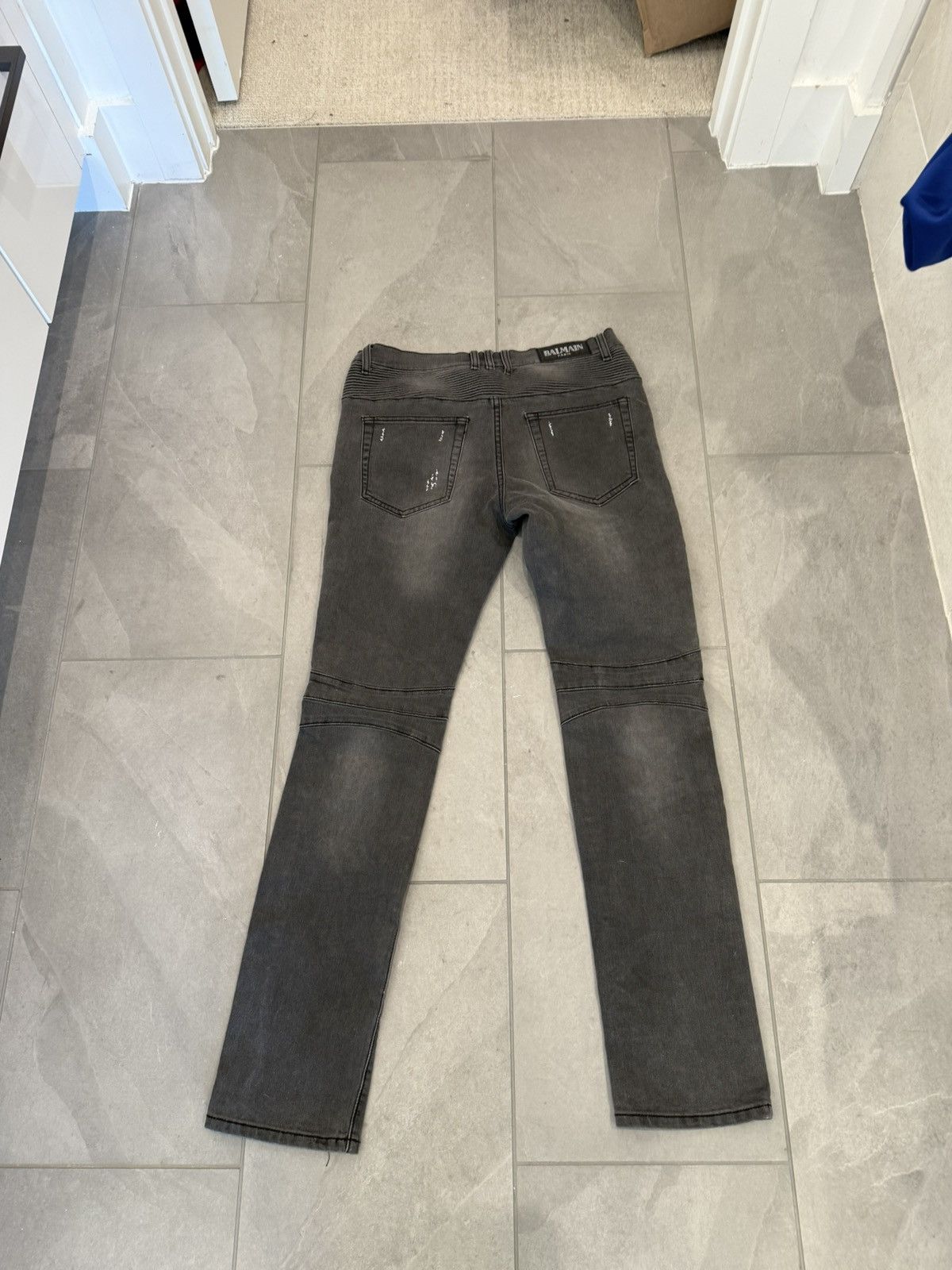 Balmain Balmain Designer Jeans Distressed Grey Size US 34 / EU 50 - 2 Thumbnail