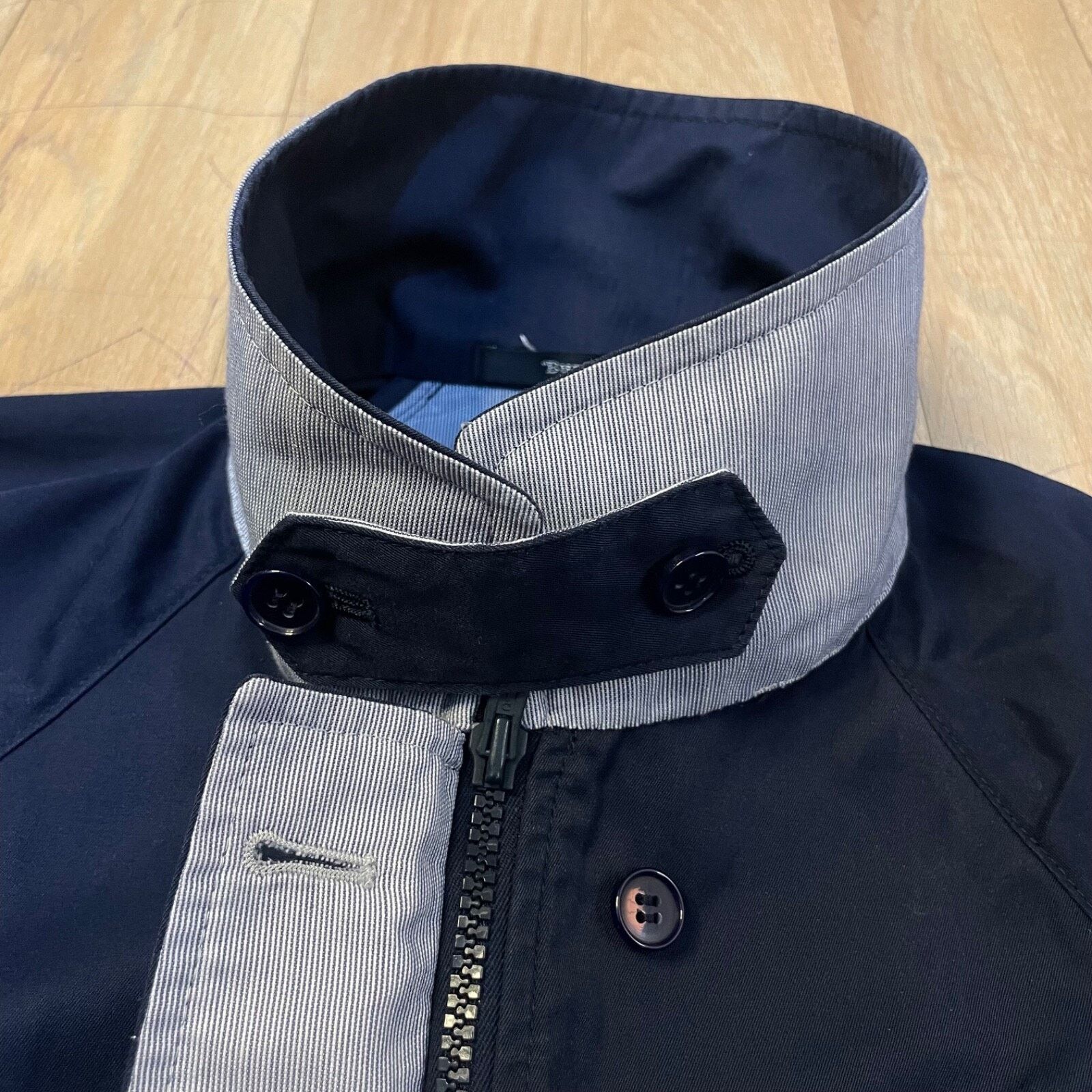 Burberry VINTAGE BURBERRY Bomber Jacket winter COAT cotton BLUE NAY Size M / US 6-8 / IT 42-44 - 12 Thumbnail