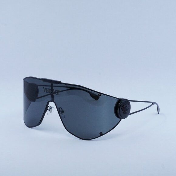 Versace Versace 2058-B Black Rhinestone Cutout Shield  display picture 3