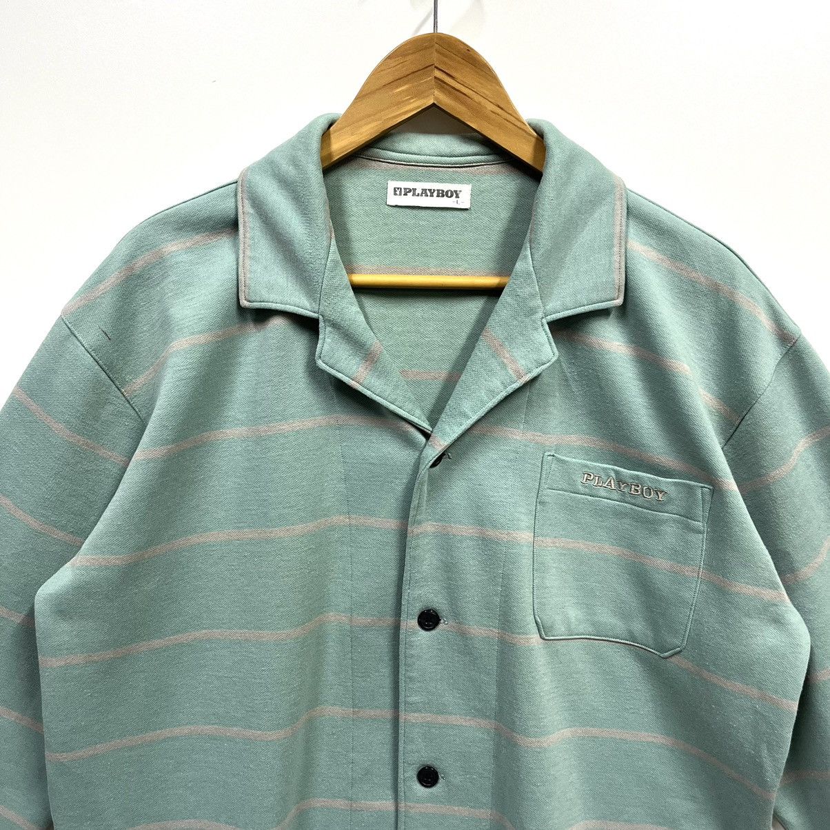 Playboy × Vintage Vintage 90s Playboy Button Up Collared Casual Sweat Size US L / EU 52-54 / 3 - 2 Thumbnail