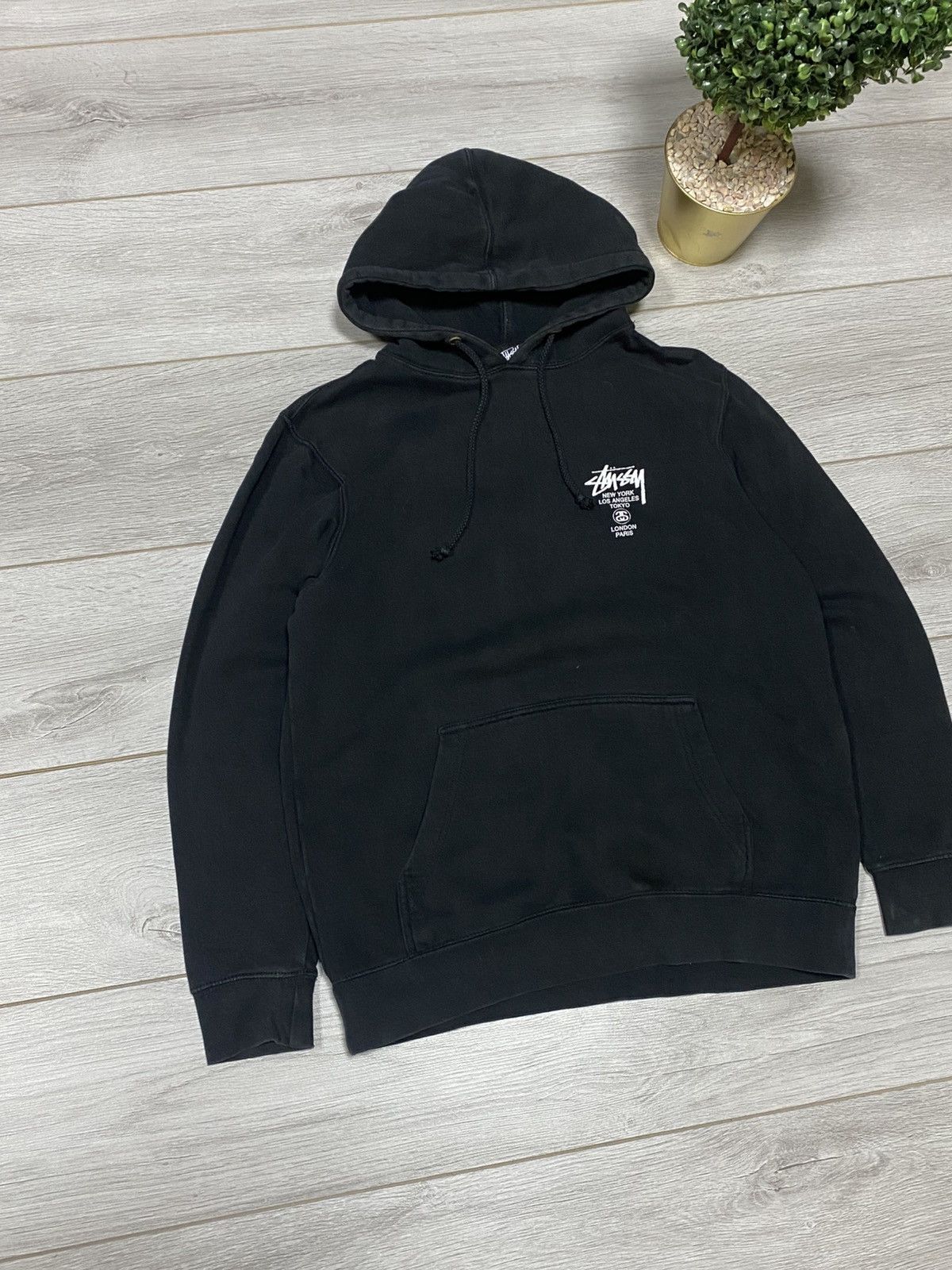 Stussy Stussy big logo vintage faded hoodie Size US M / EU 48-50 / 2 - 3 Thumbnail