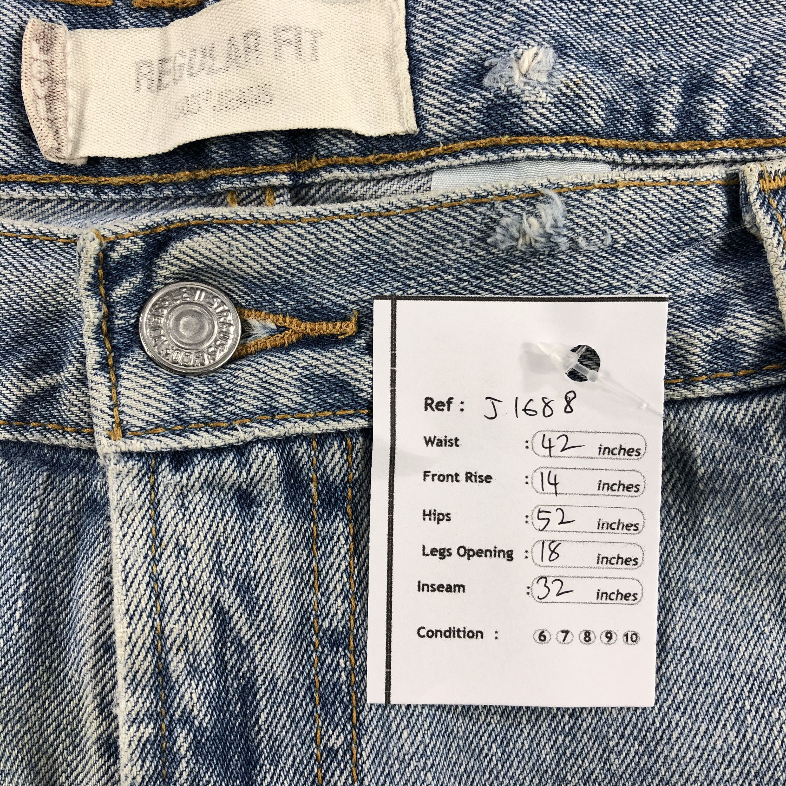 Levi's Vintage Light Wash Levis 505 Jeans-J1688 Size US 42 / EU 58 - 12 Thumbnail