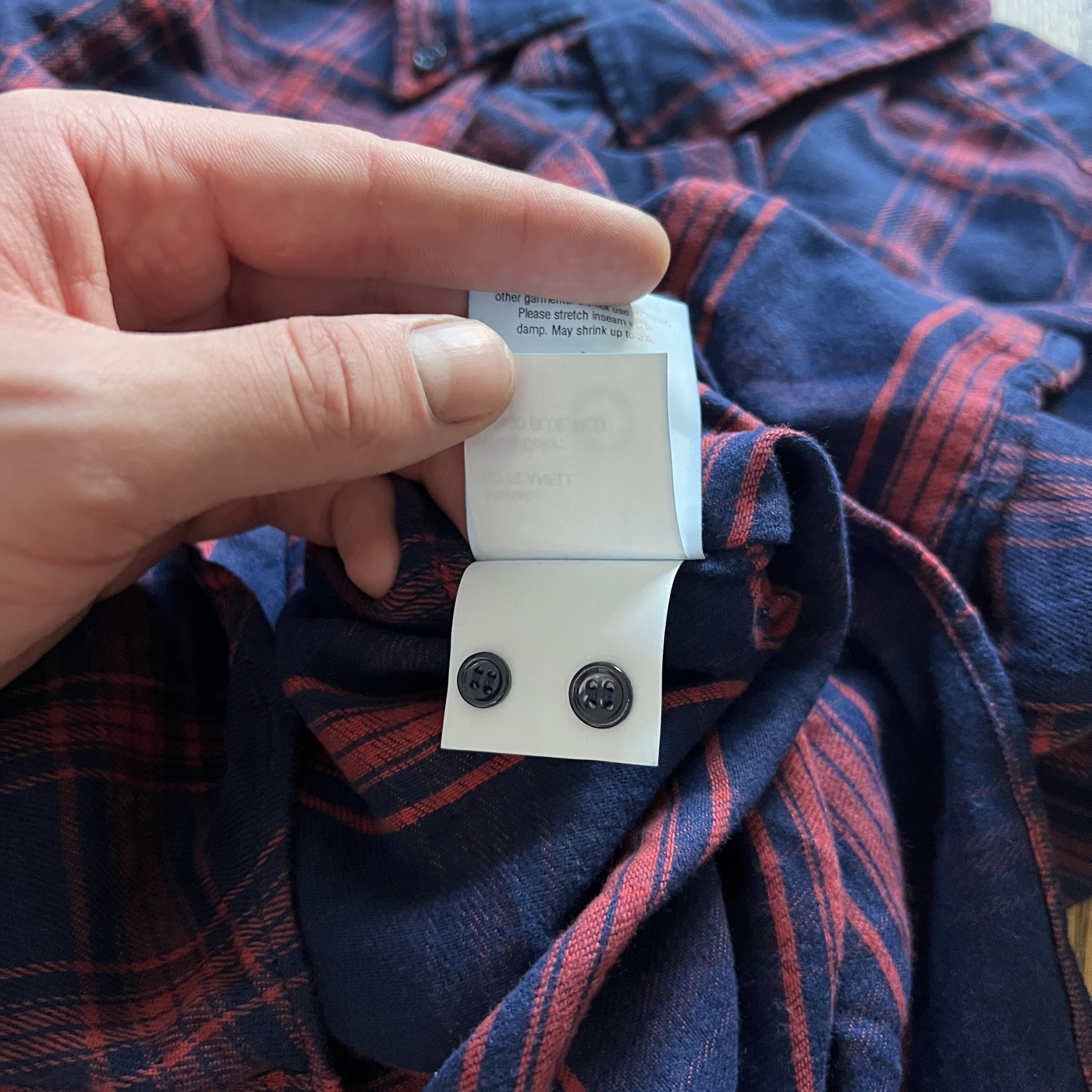 C.O.F. Studio Men's COF STUDIO BD FLANELL Indigo Blue Red Check Shirt Size US L / EU 52-54 / 3 - 10 Thumbnail