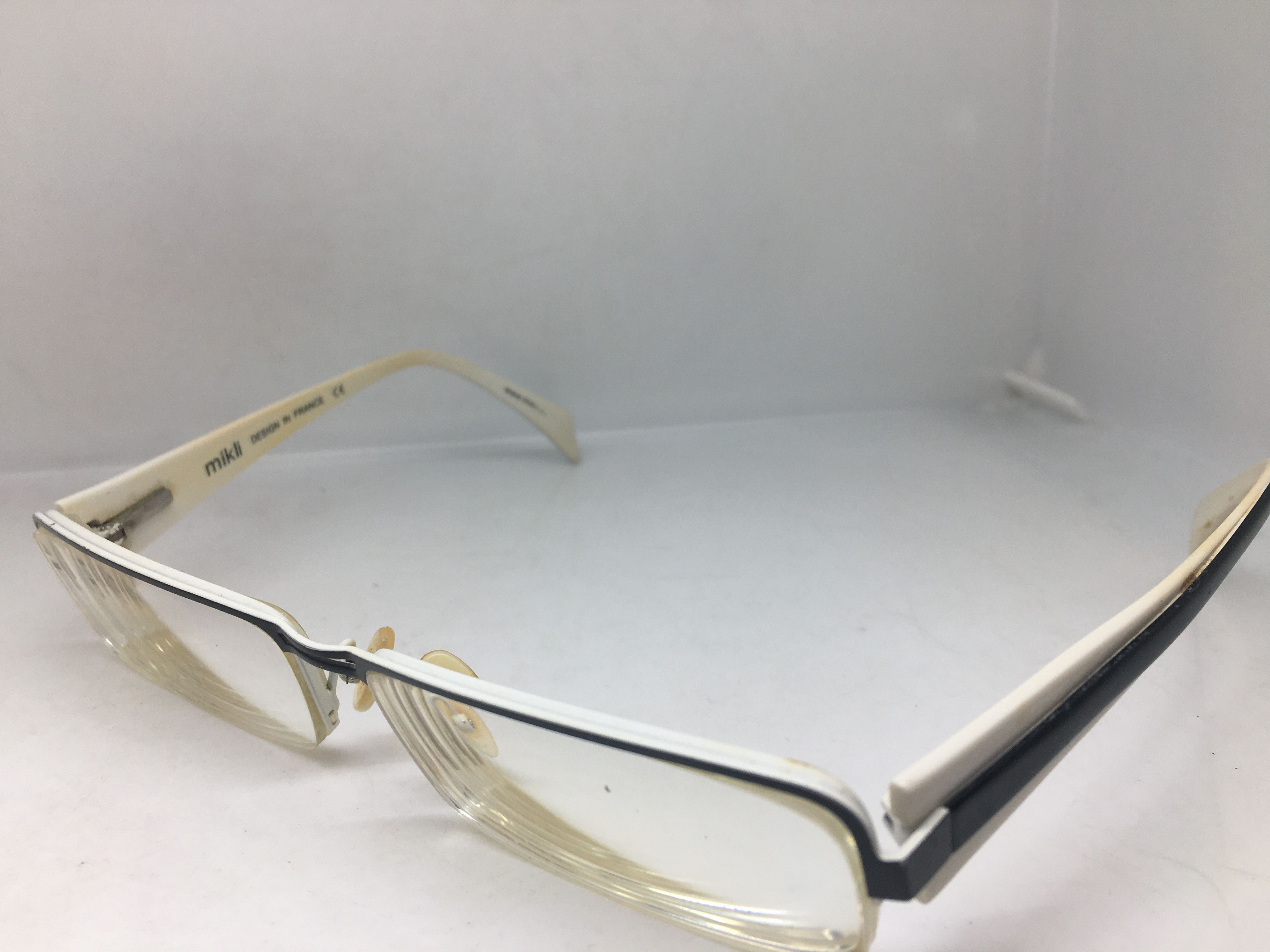 Other Mikli ML 1017 Black White Half-rim RX Eyeglasses Frame Size ONE SIZE - 3 Thumbnail