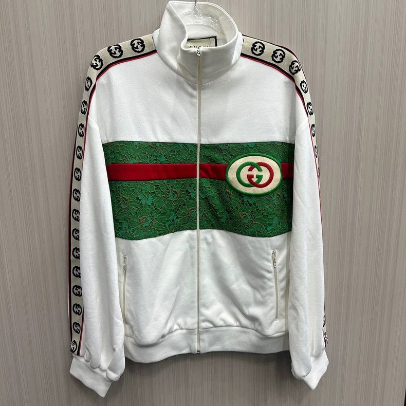 Gucci Gucci String label white and green jacket 2504-Nextarrow Size US M / EU 48-50 / 2 - 1 Thumbnail
