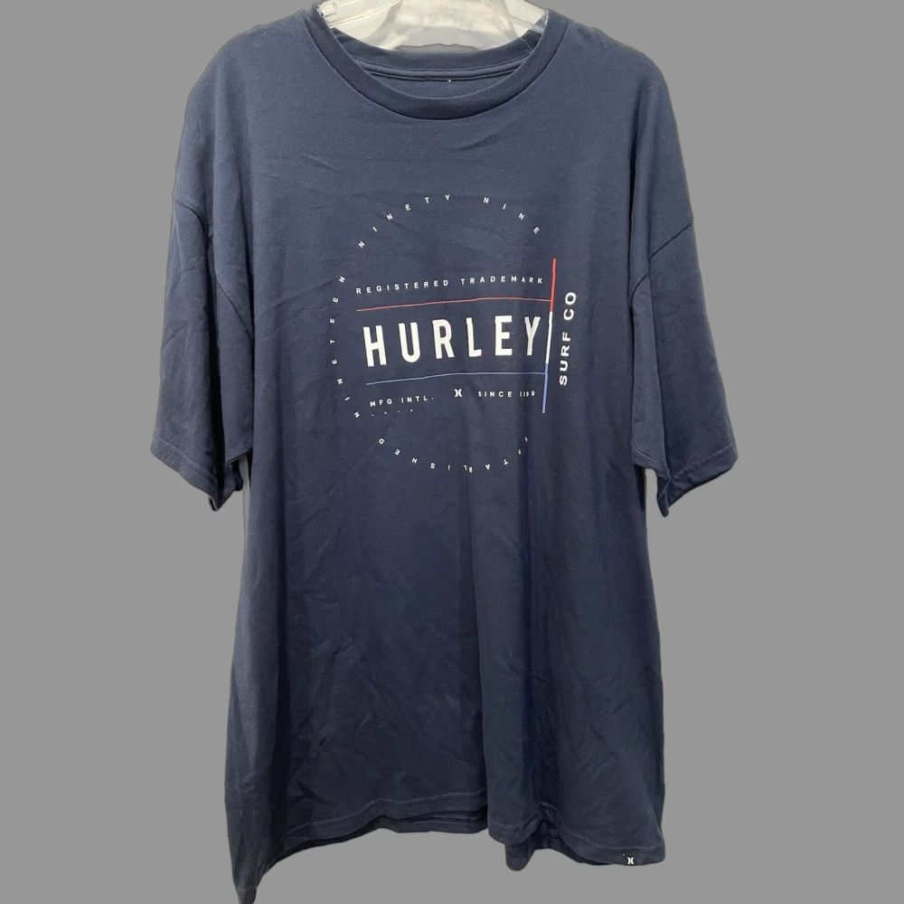 Hurley Hurley Surf Co. Blue T-Shirt Men XL Short Sleeve Cotton Summer Regular Fit Size US XL / EU 56 / 4 - 1 Thumbnail