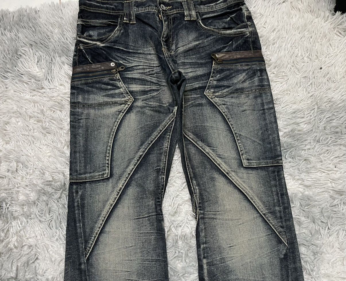 PPFM 2000s PPFM INSPIRED FLARE JEANS RARE DESIGN Size US 32 / EU 48 - 5 Thumbnail