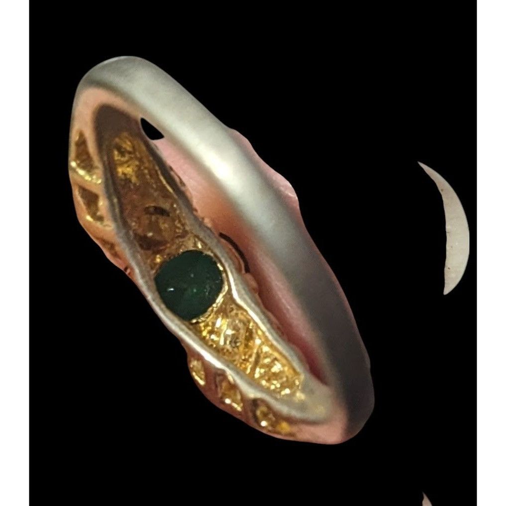 Other Elegant Mid Century Jewelry Concepts Gold Tone Ring With Gre Size ONE SIZE - 17 Thumbnail